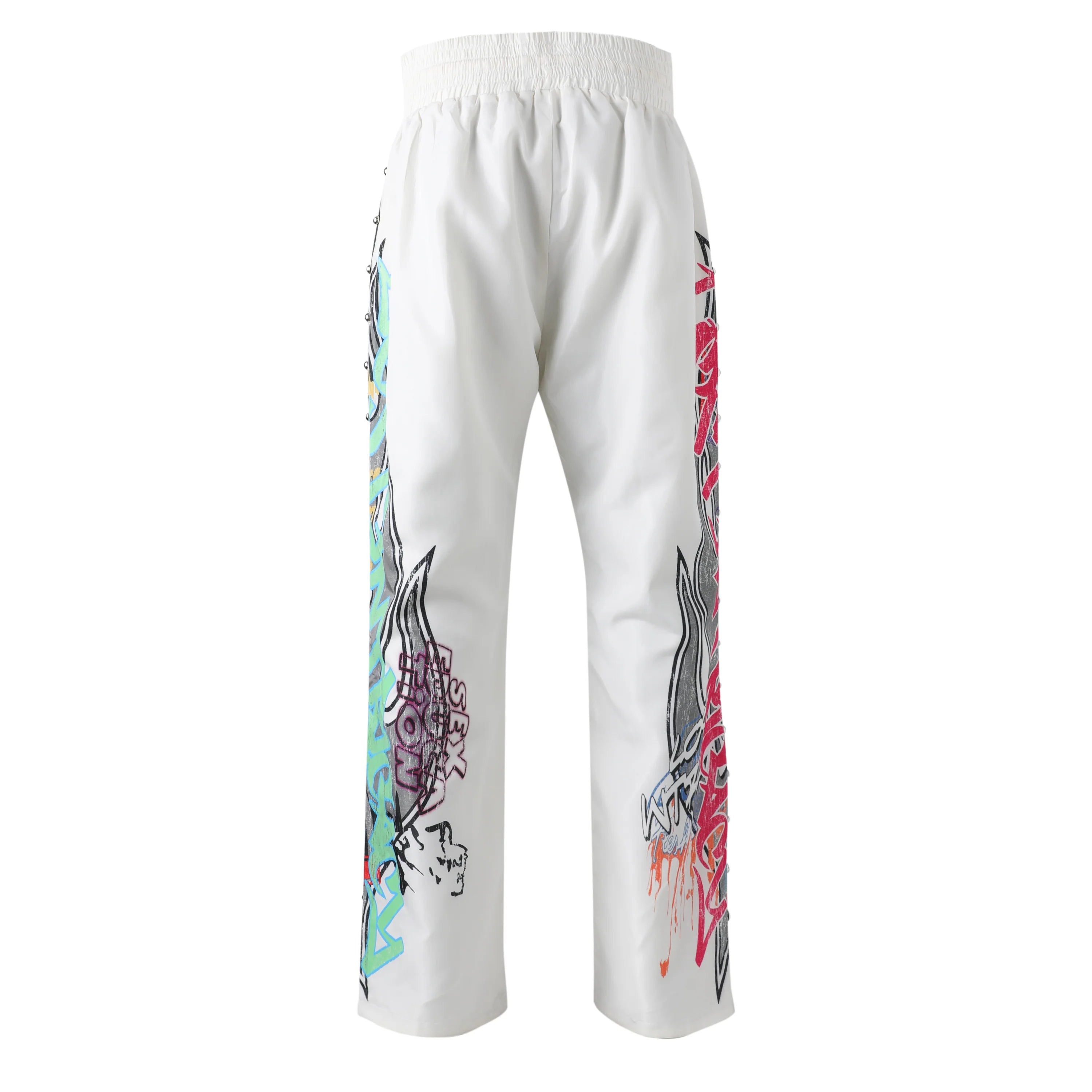 Lost Intricacy "University" White Track Pants
