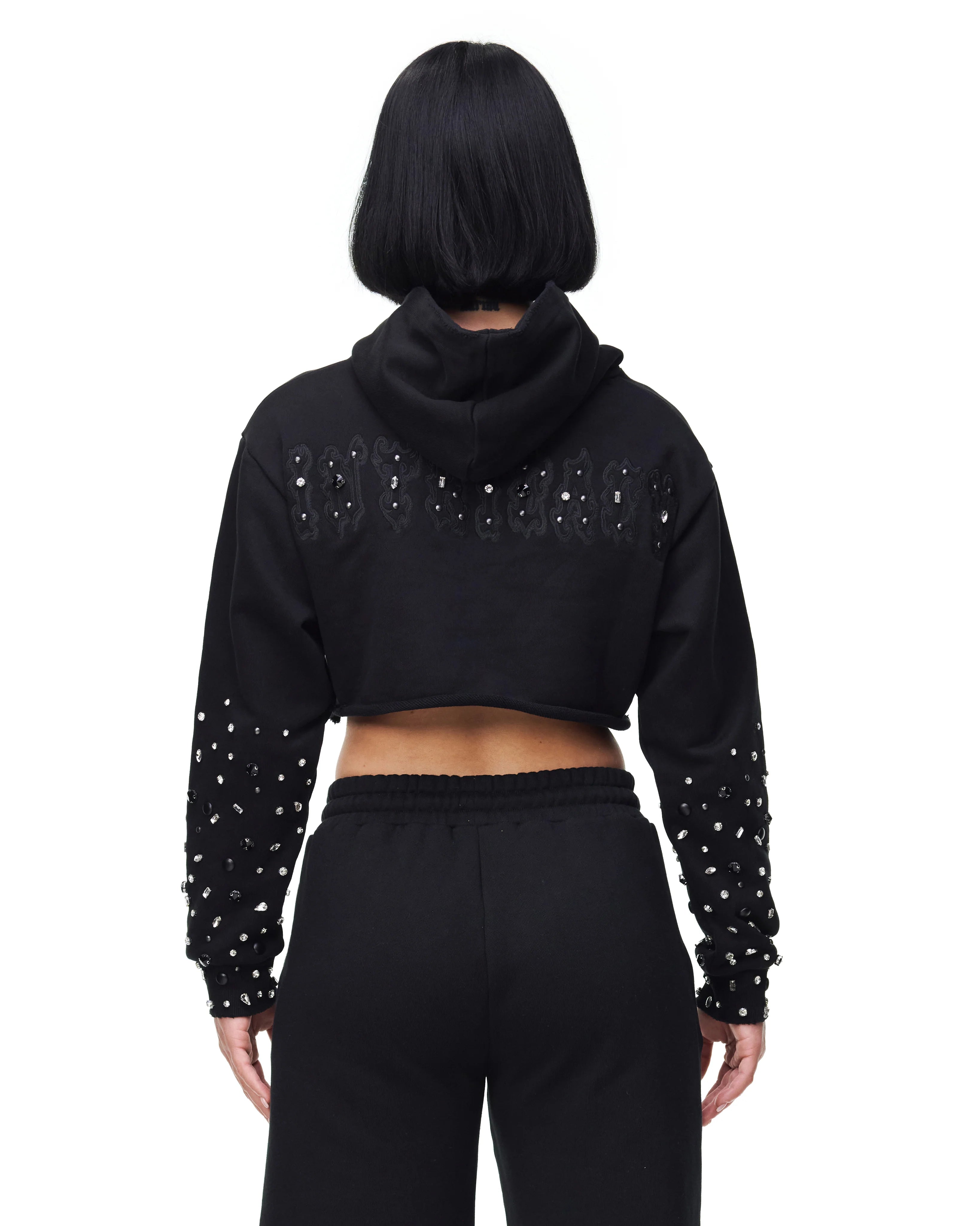 Lost intricacy "Black Patch" Women's Zip-Up Hoodie
