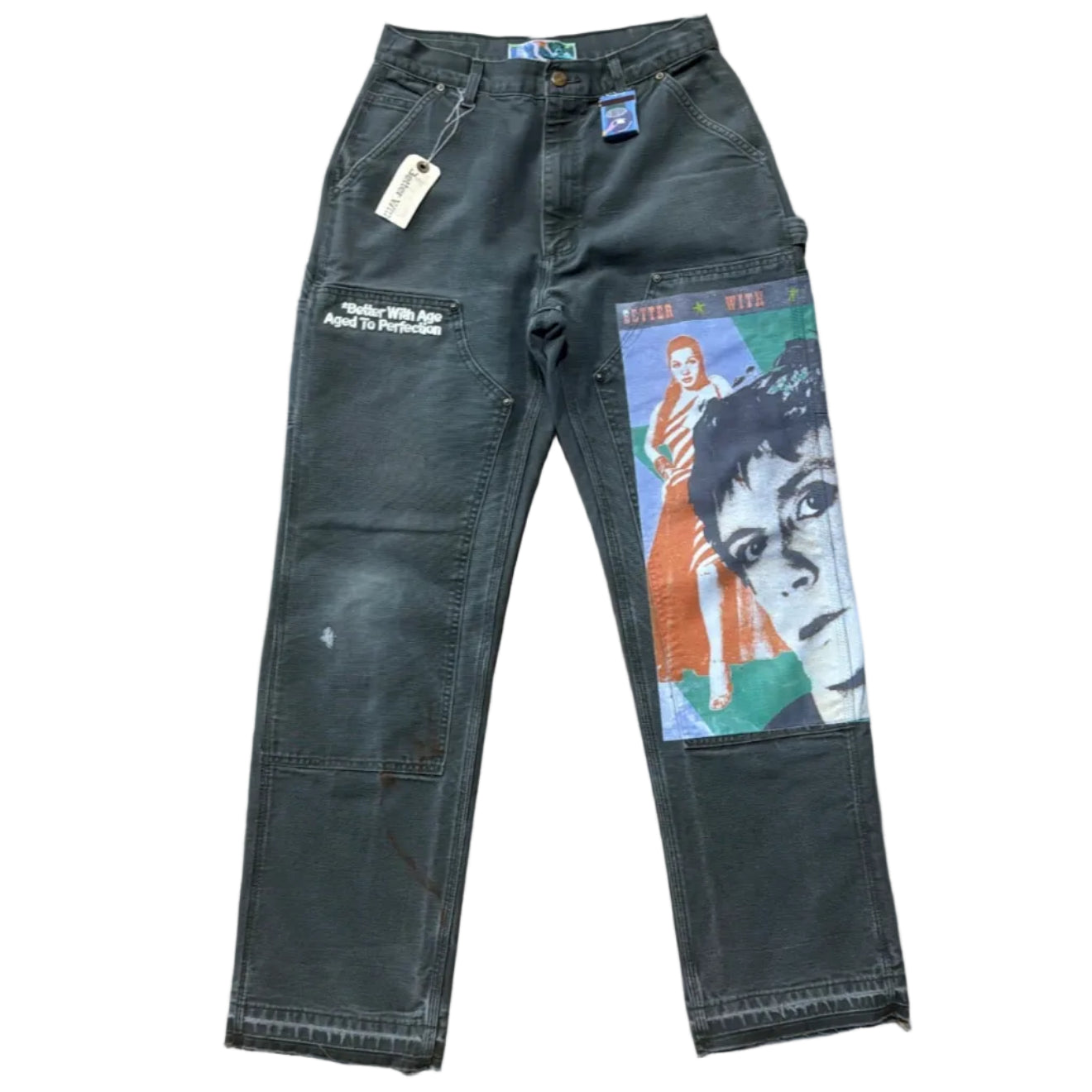 Better With Age "Knucklehead" Graphic Print Double Knee Carpenter Pants