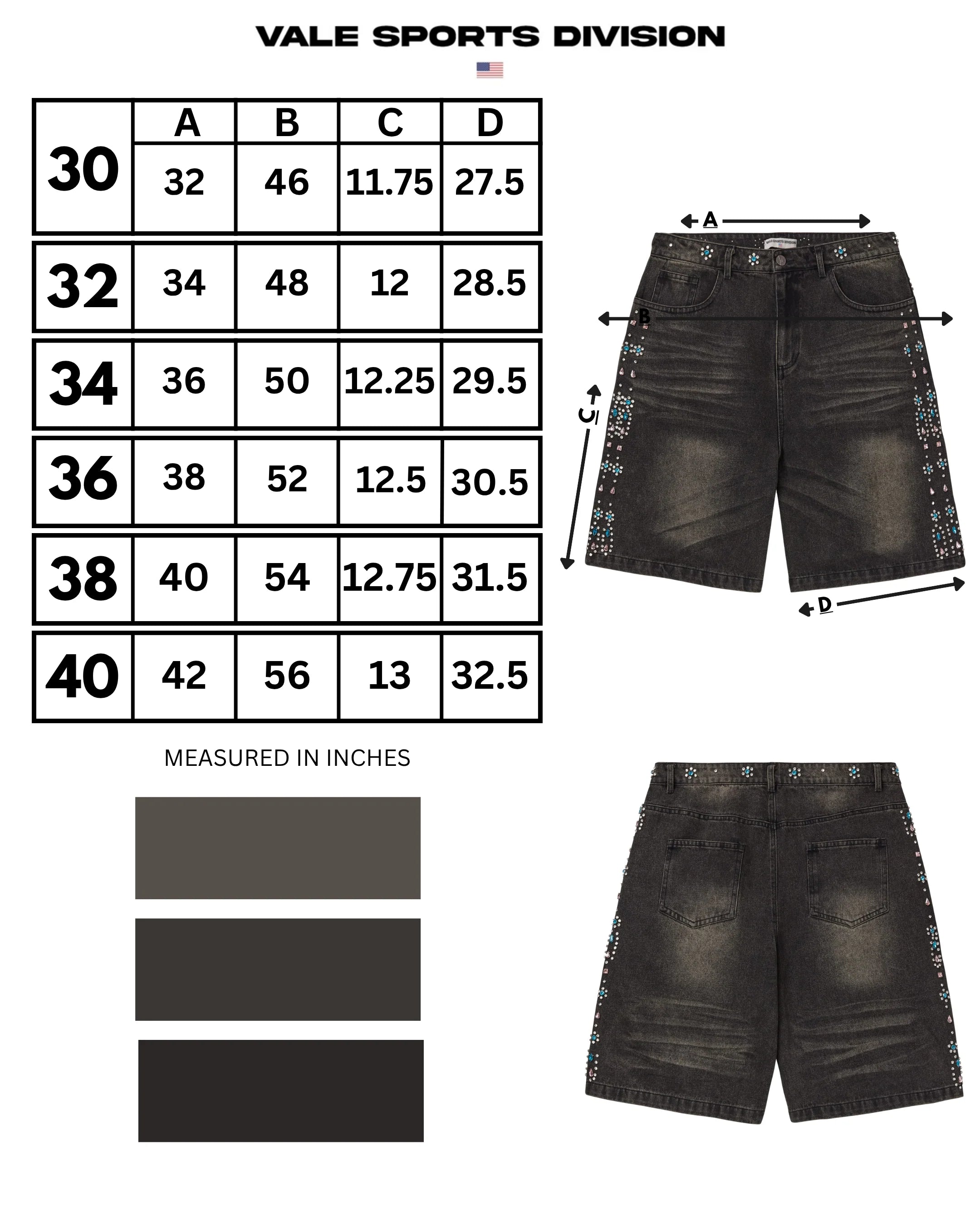 Vale "Candy" Black Jean Shorts
