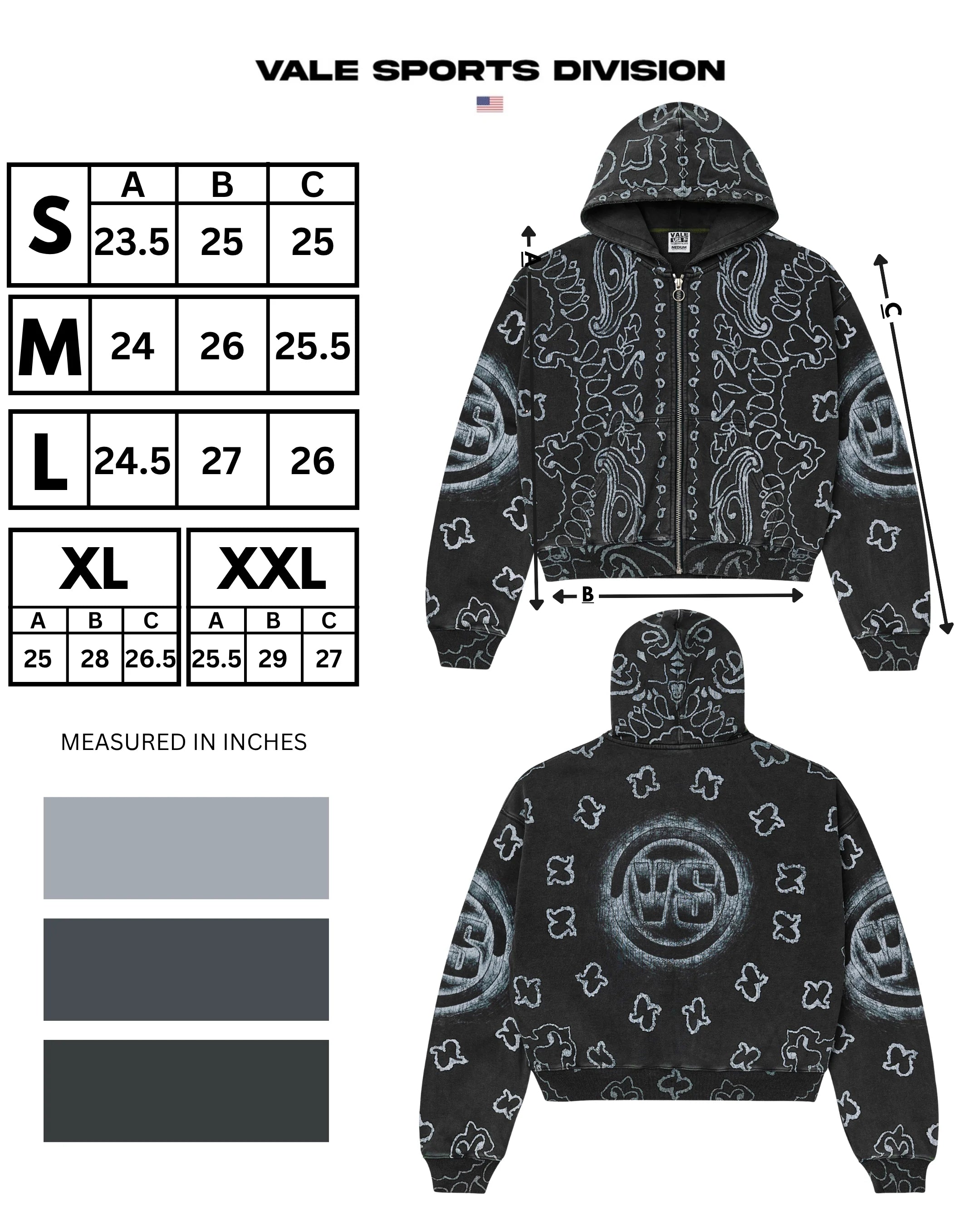Vale "Black Flag" Zip-Up Hoodie