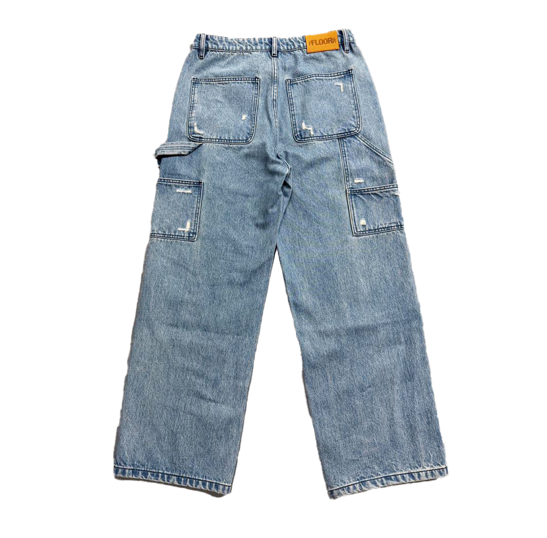 Floor 914 "Triple Knee" Blue Denim Jeans