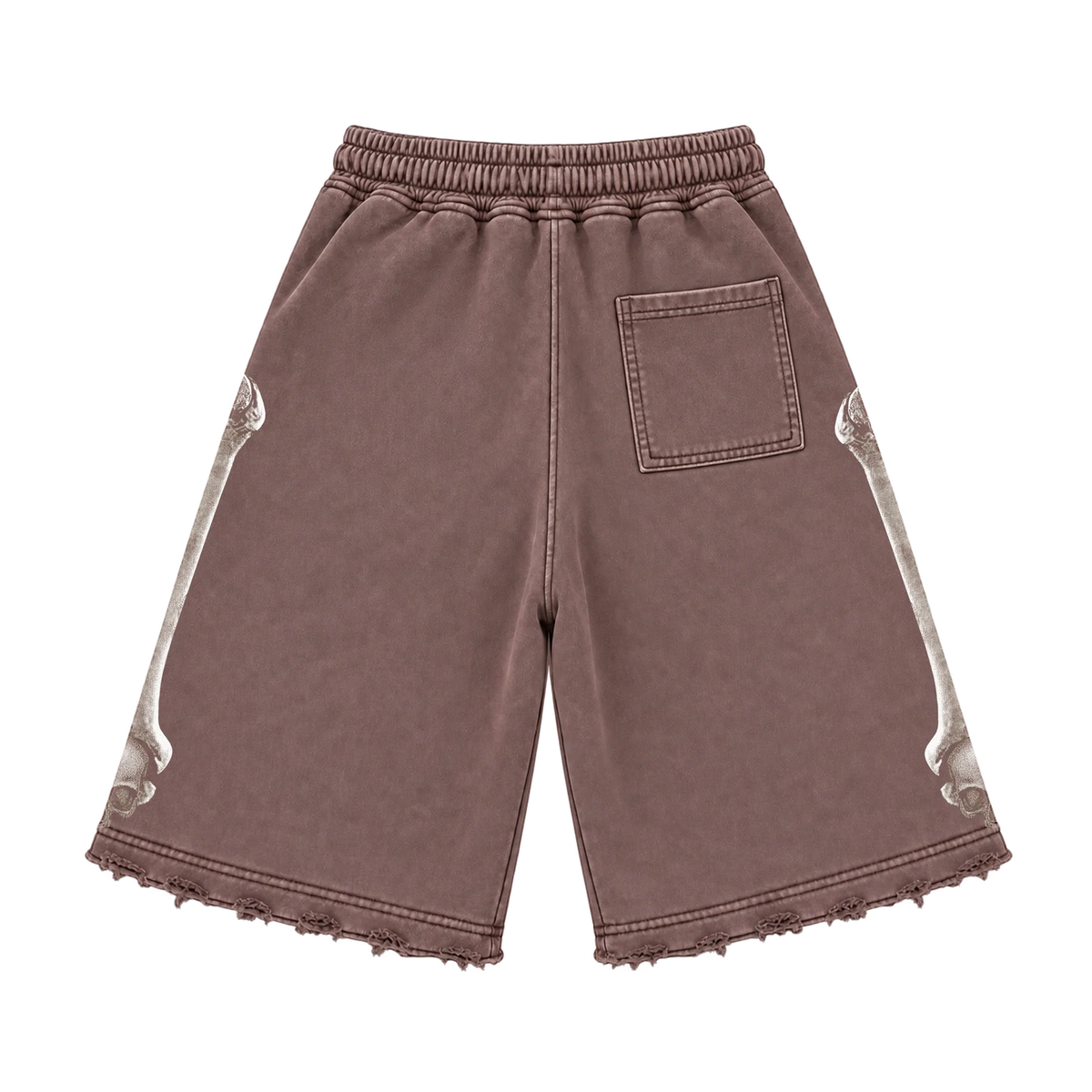 FLR 914 "Skull Set" Brown Wash Full Shorts Set