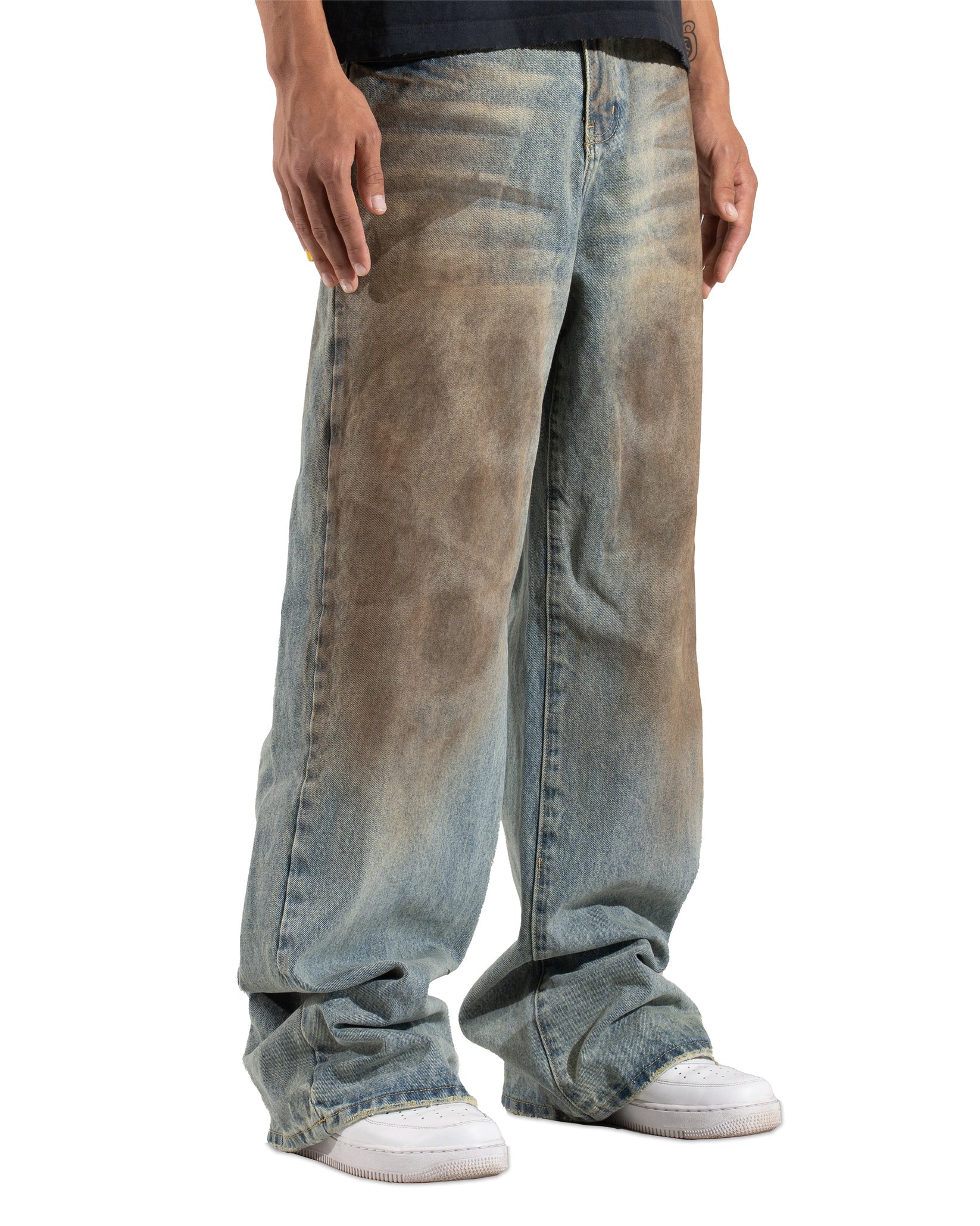 Mint Crew "Mud Washed" Baggy Jeans