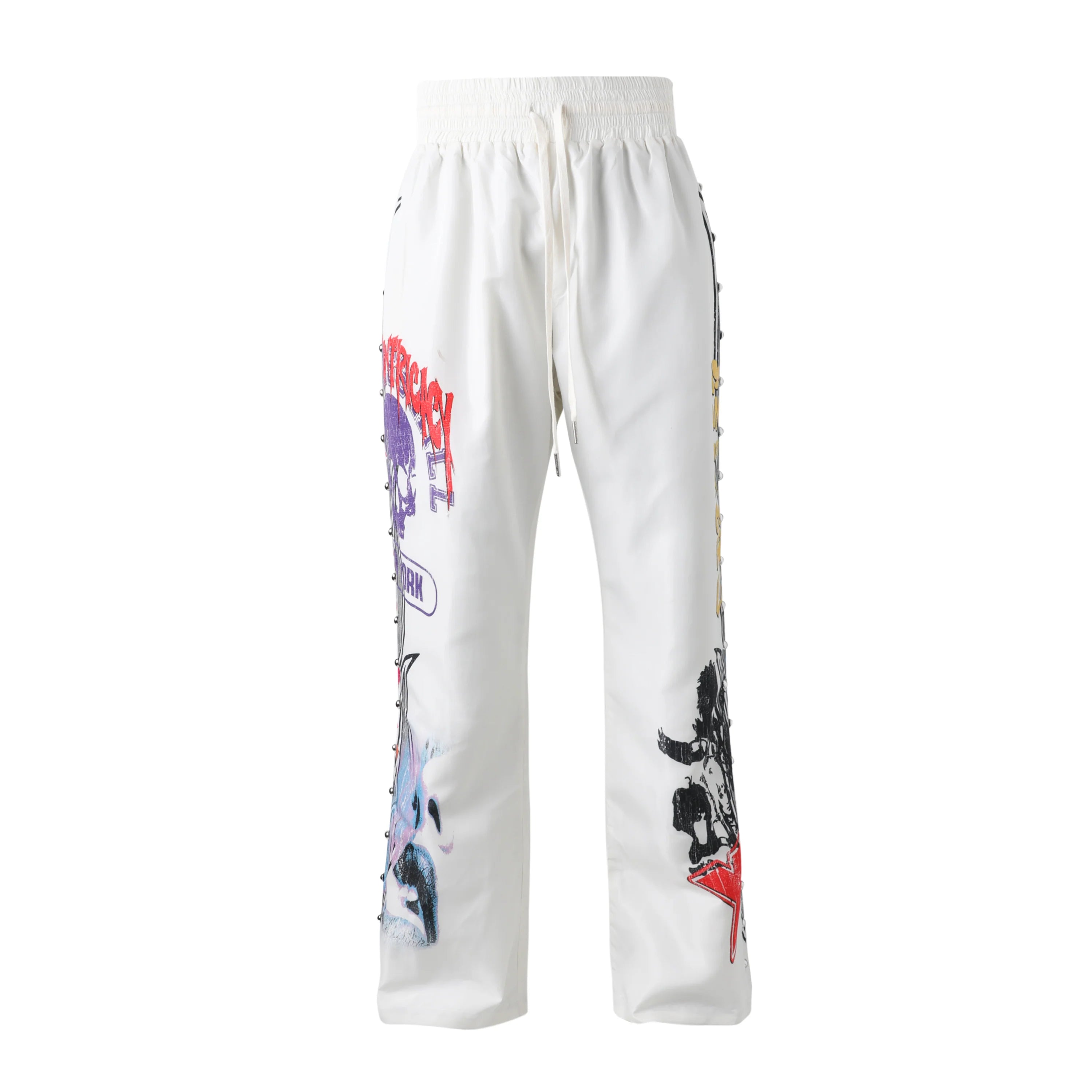Lost Intricacy "University" White Track Pants