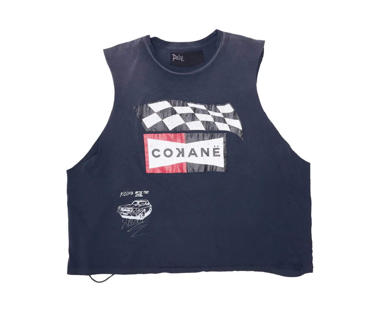 Paly "Cokane" Cut Off Black Wash T-shirt