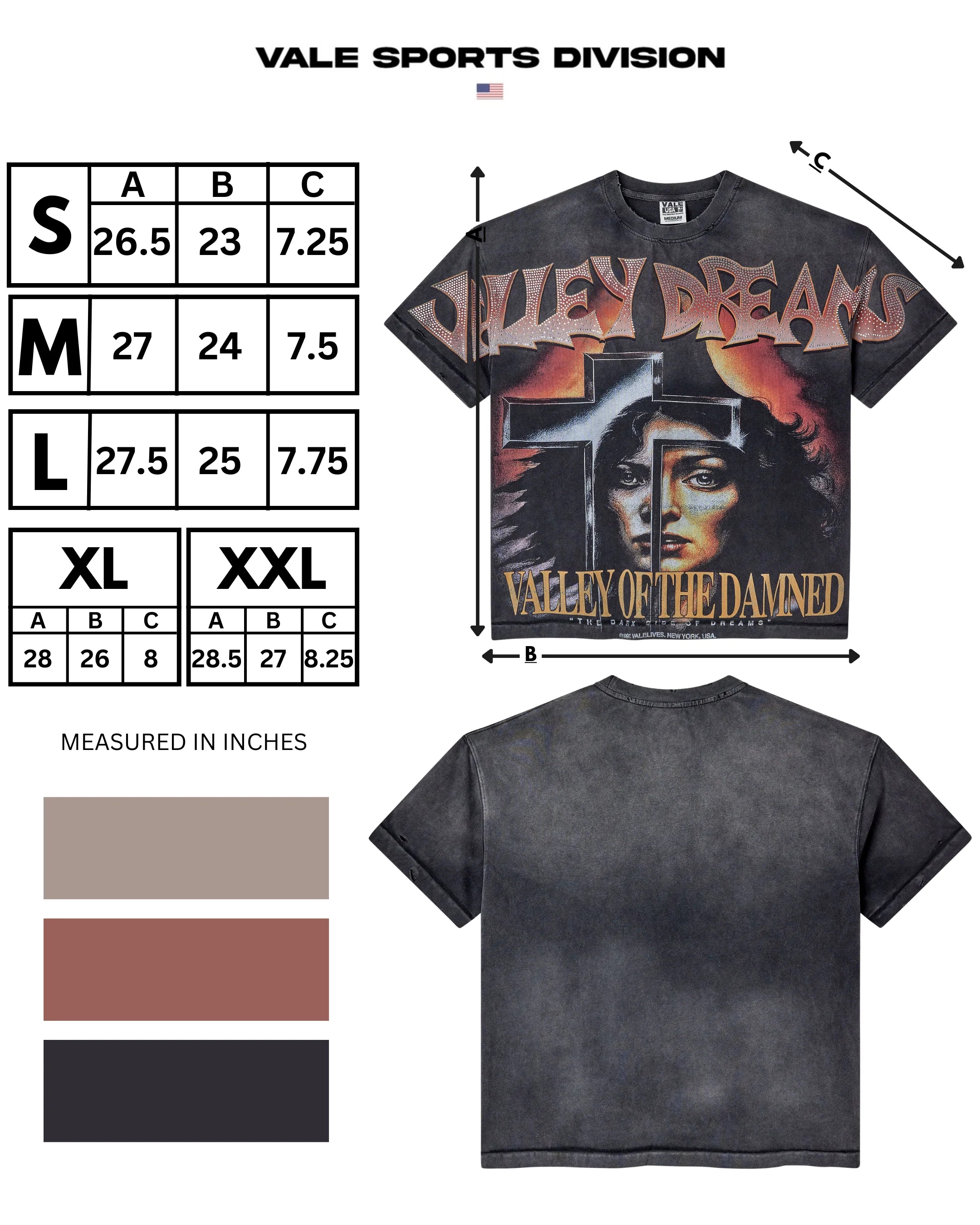 Vale "Damned" Black Bling T-Shirt