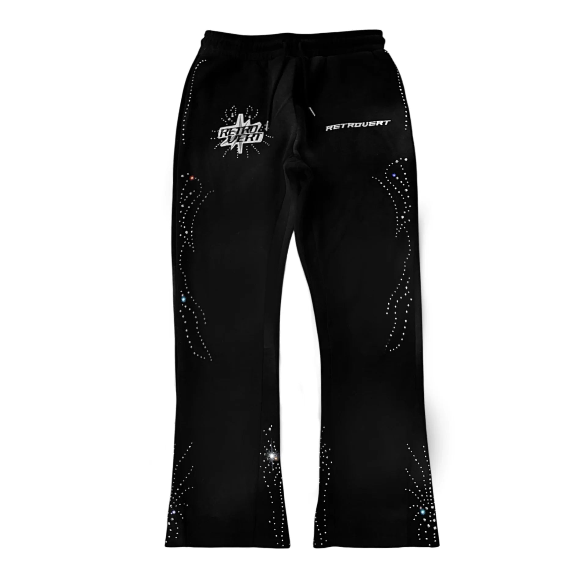 Retrovert "Infinity Rhinestone" Flare Sweatpants