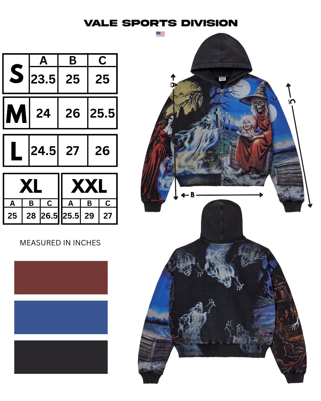 Vale "Ether" Multi Color Zip-Up Hoodie