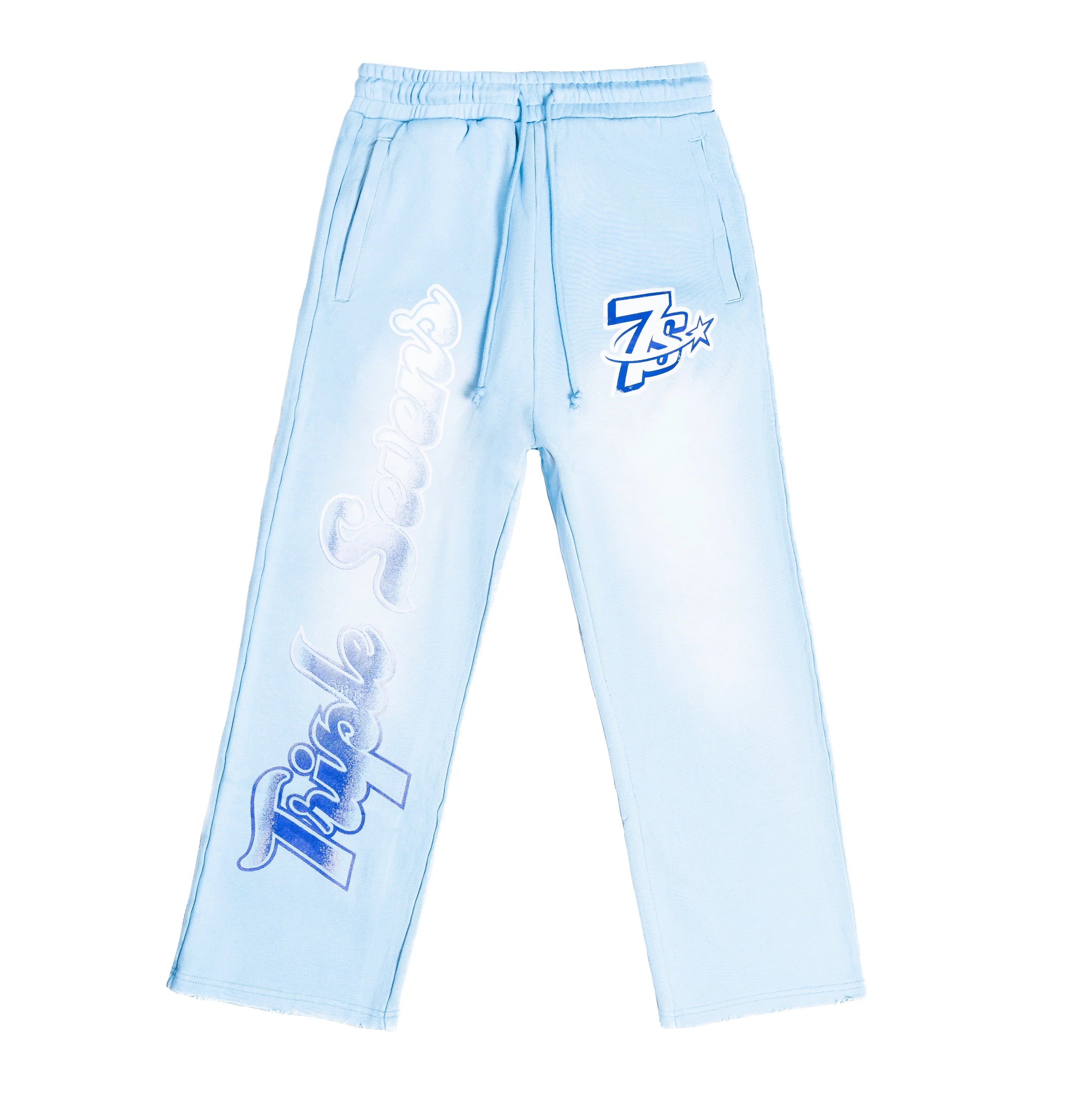 Triple 7s "All Star" Blue Sweatpants