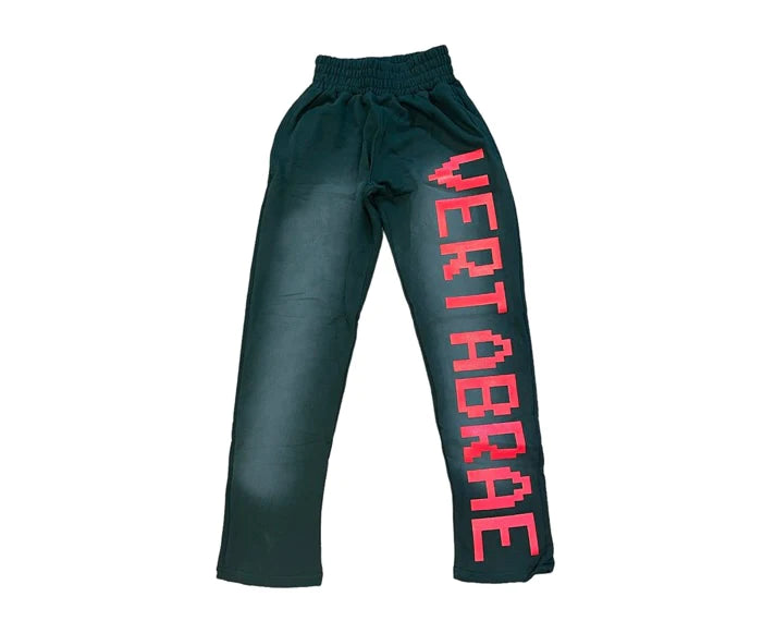 Vertabrae Green/Red Sweat Pants