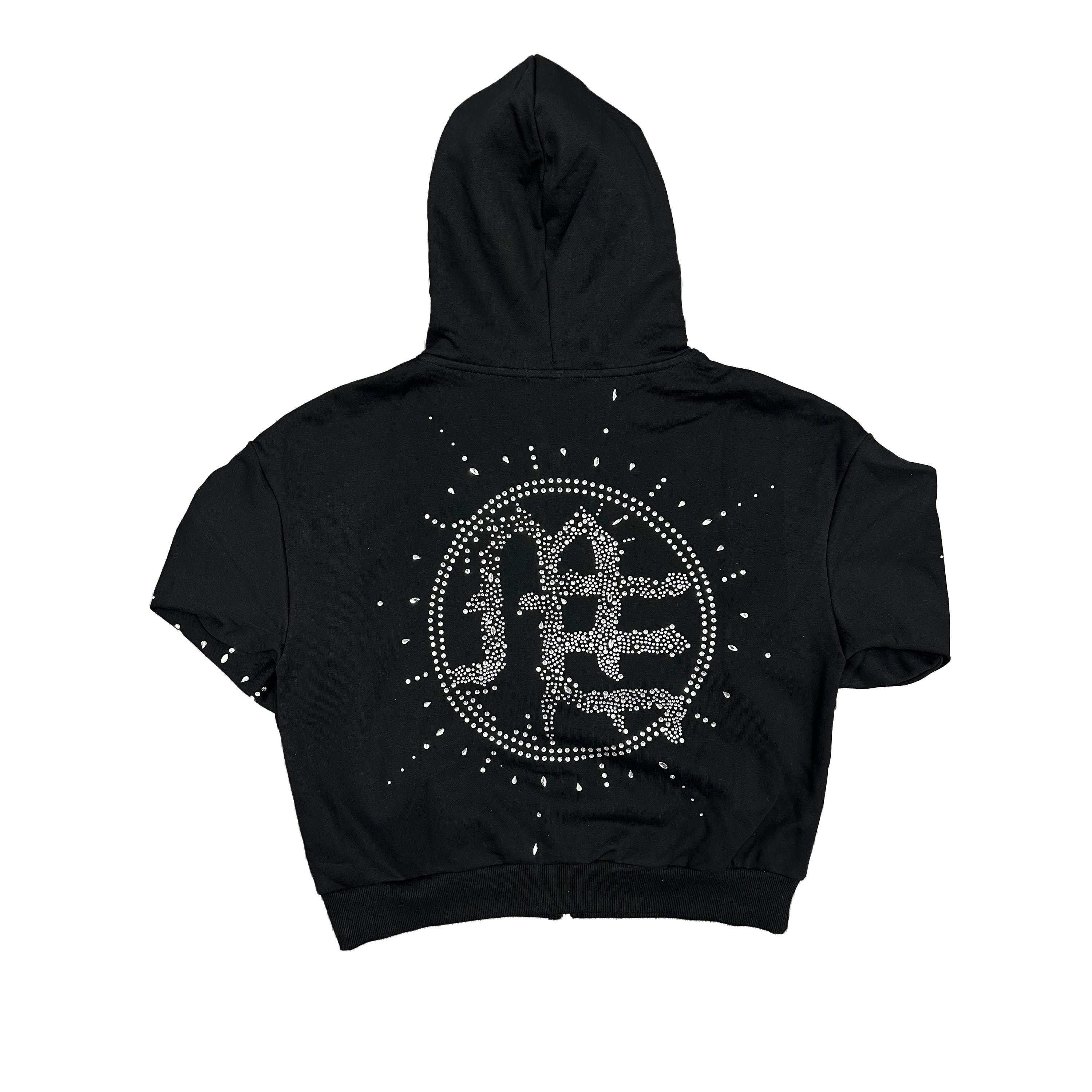 Mixed Emotions "Eclipse" Black Rhinestone Zip-Up Hoodie