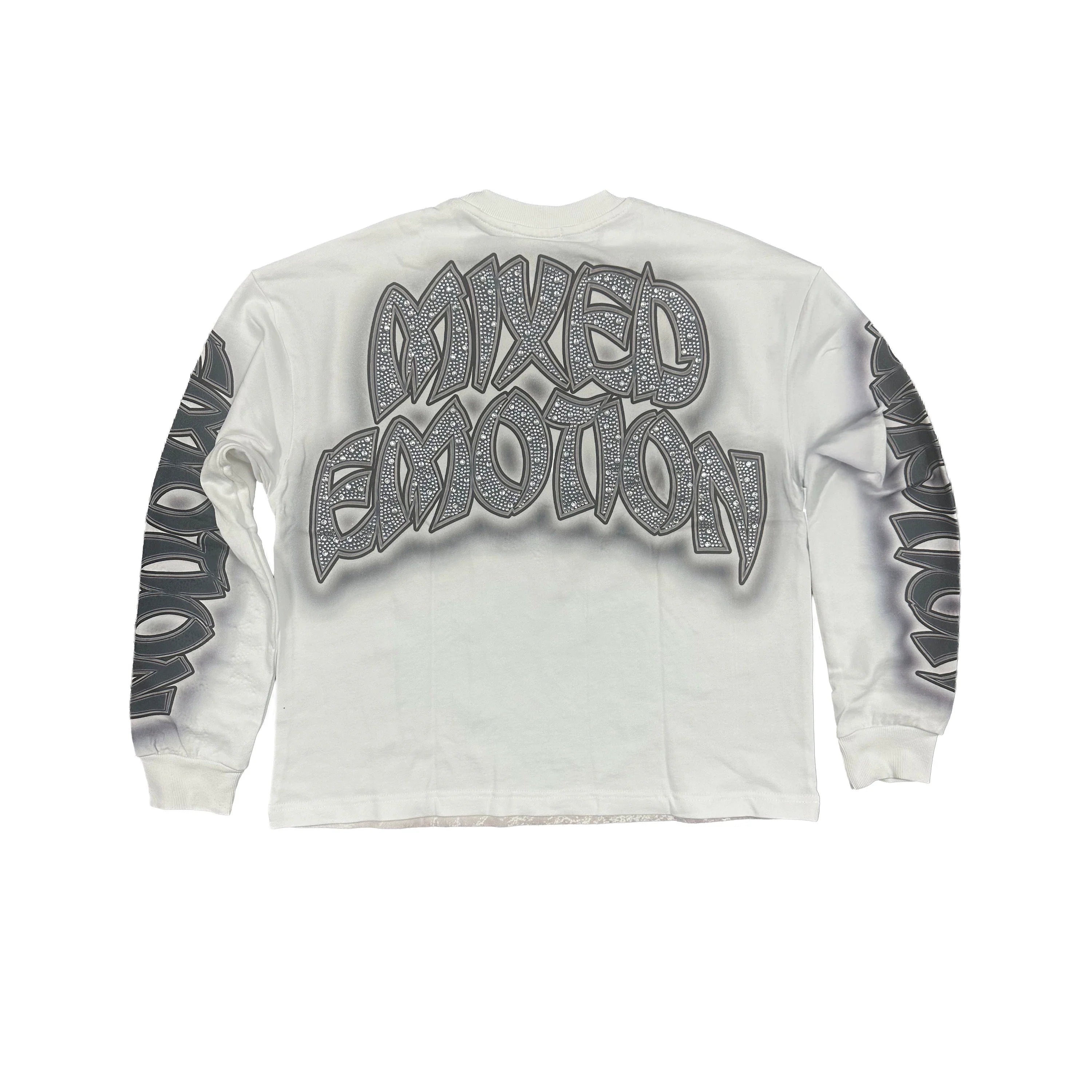 Mixed Emotions "Resurrection" White Rhinestone Long Sleeve