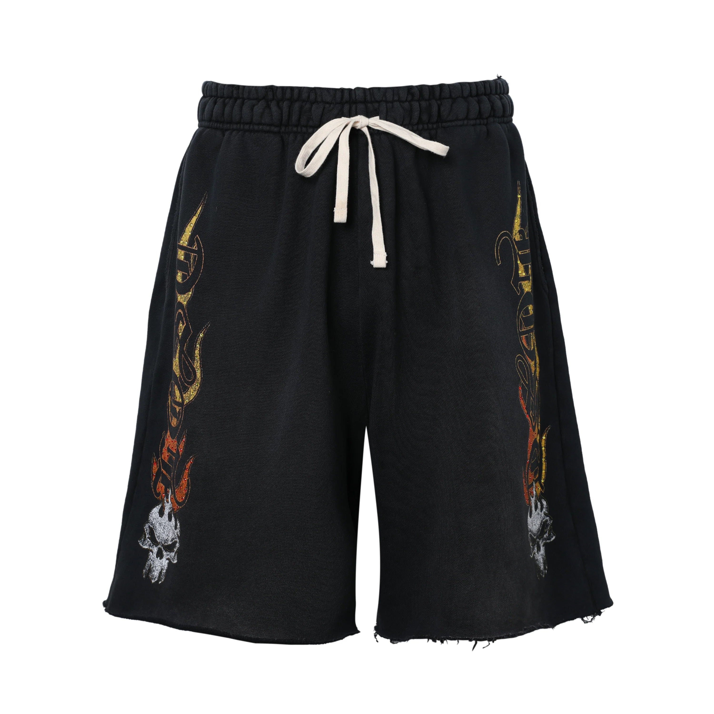 Lost Intricacy "Empire Flame" Cotton Shorts