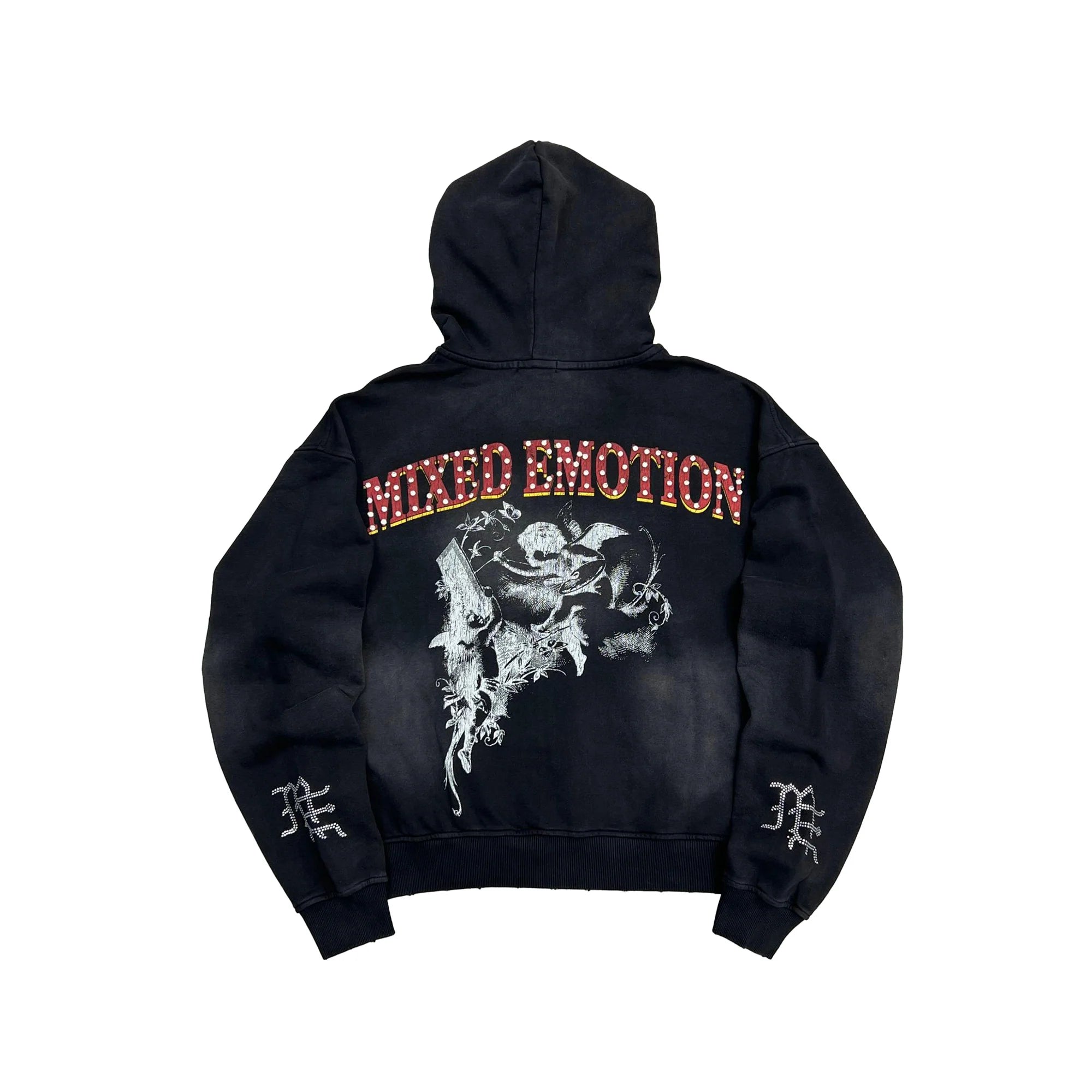 Mixed Emotions "Broken Wings" Black Zip-Up Hoodie