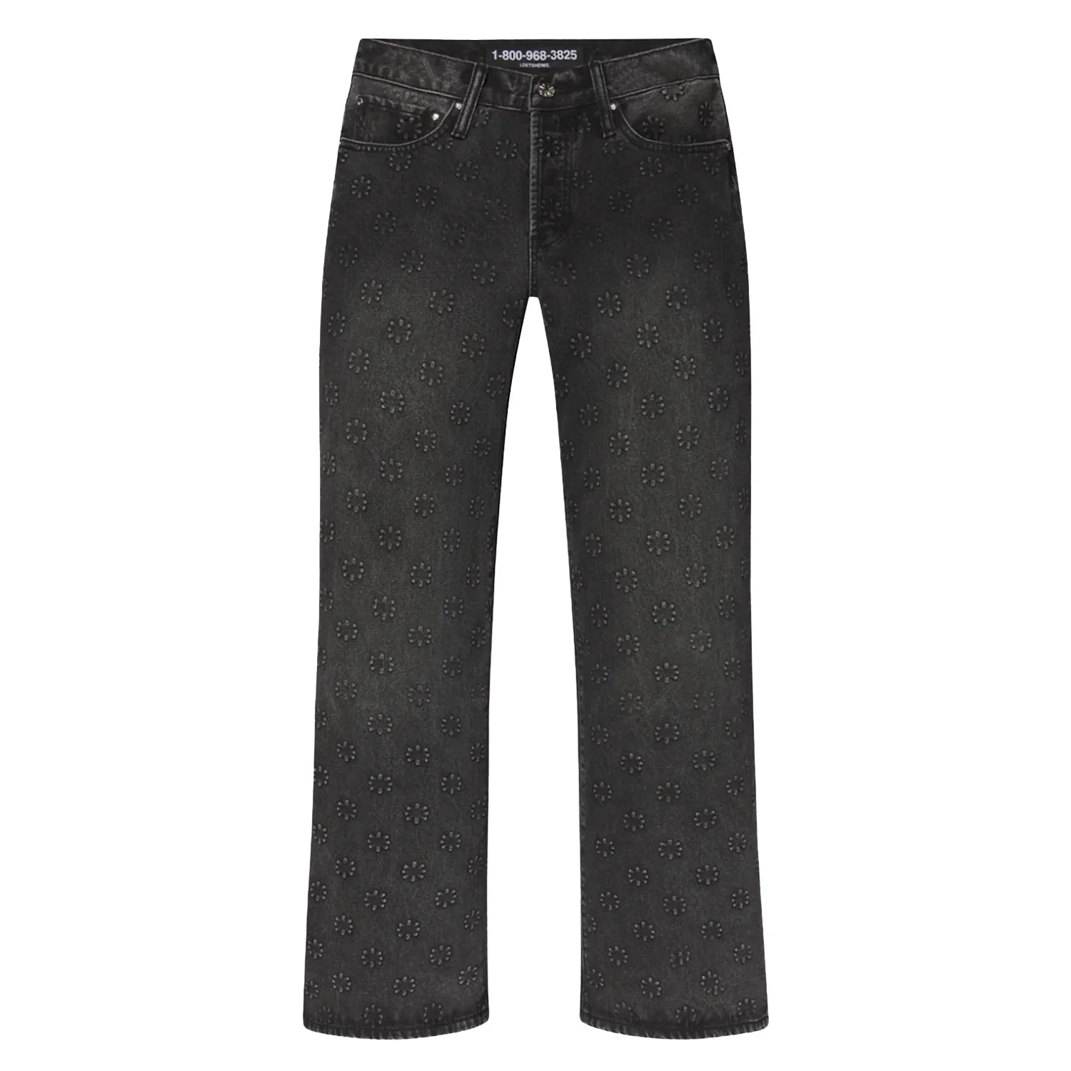 Lost SHDWS Embossed Denim Jeans Black
