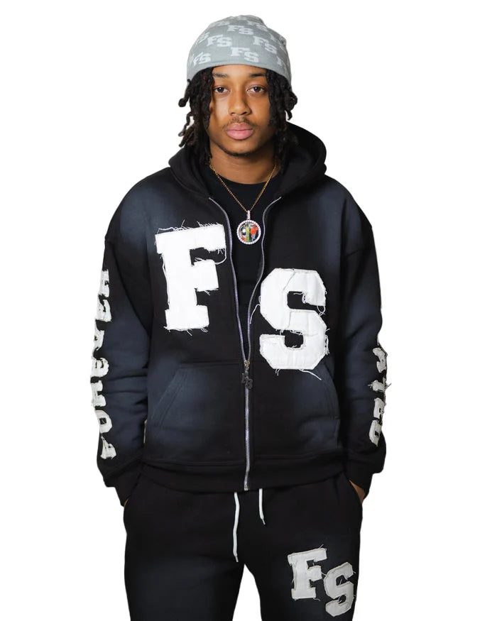 Forever Situated "FS" Black Sweatsuit