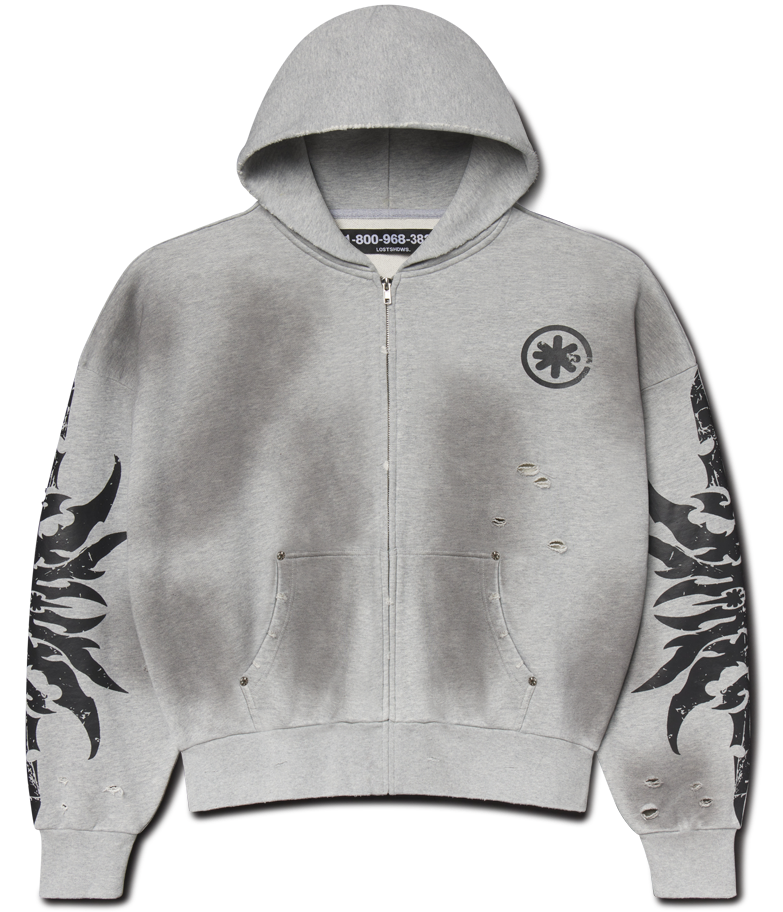 Lost SHDWS "COMPLEXCON" Dirty Zip-Up Hoodie