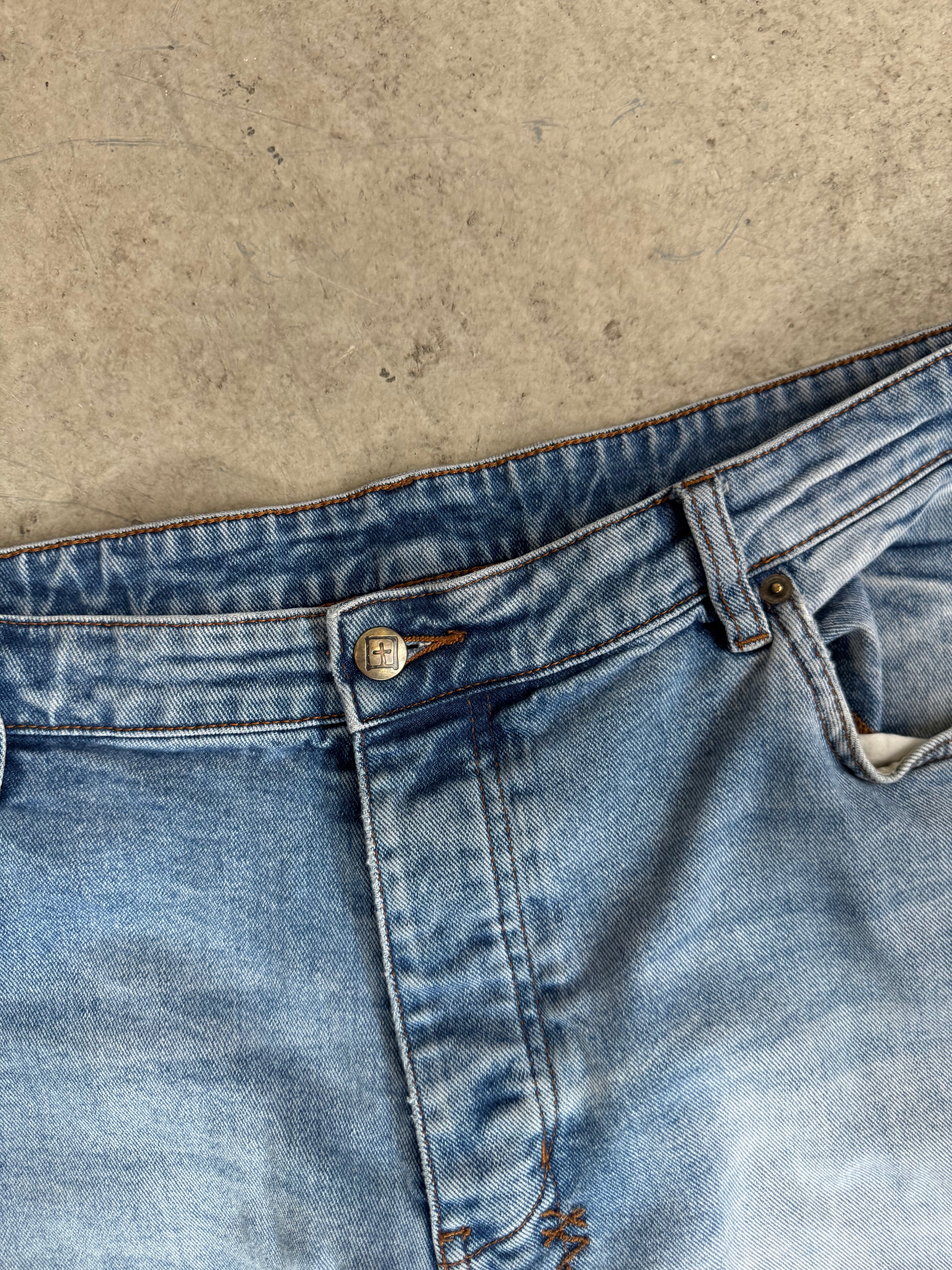Ksubi Light Wash Distressed Jeans Size 42 Pre Owned