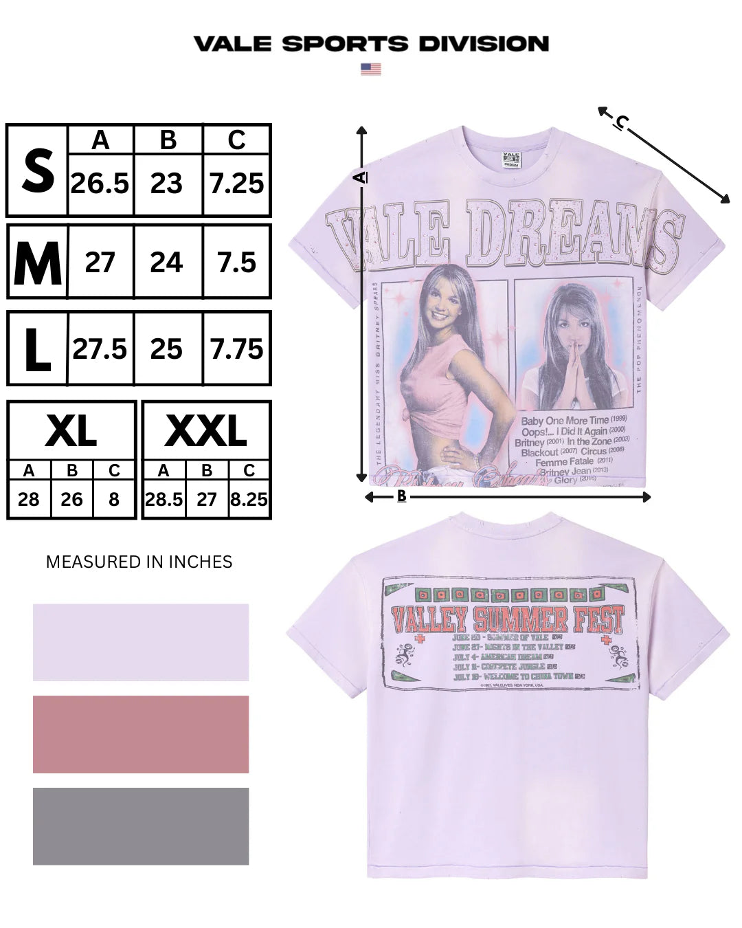 Vale "Icon" Purple Bling T-Shirt