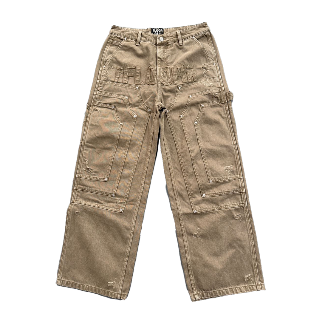 Floor 914 "Triple Knee" Khaki Denim