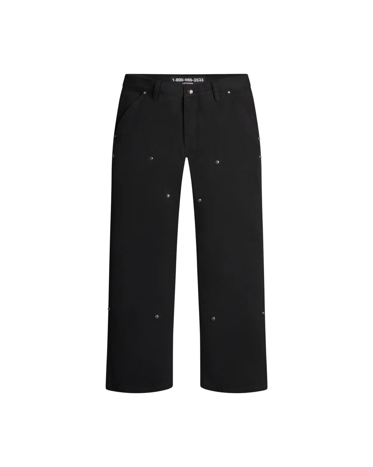 Lost SHDWS "Detachable Double Knee" Oil Black Carpenter Jeans
