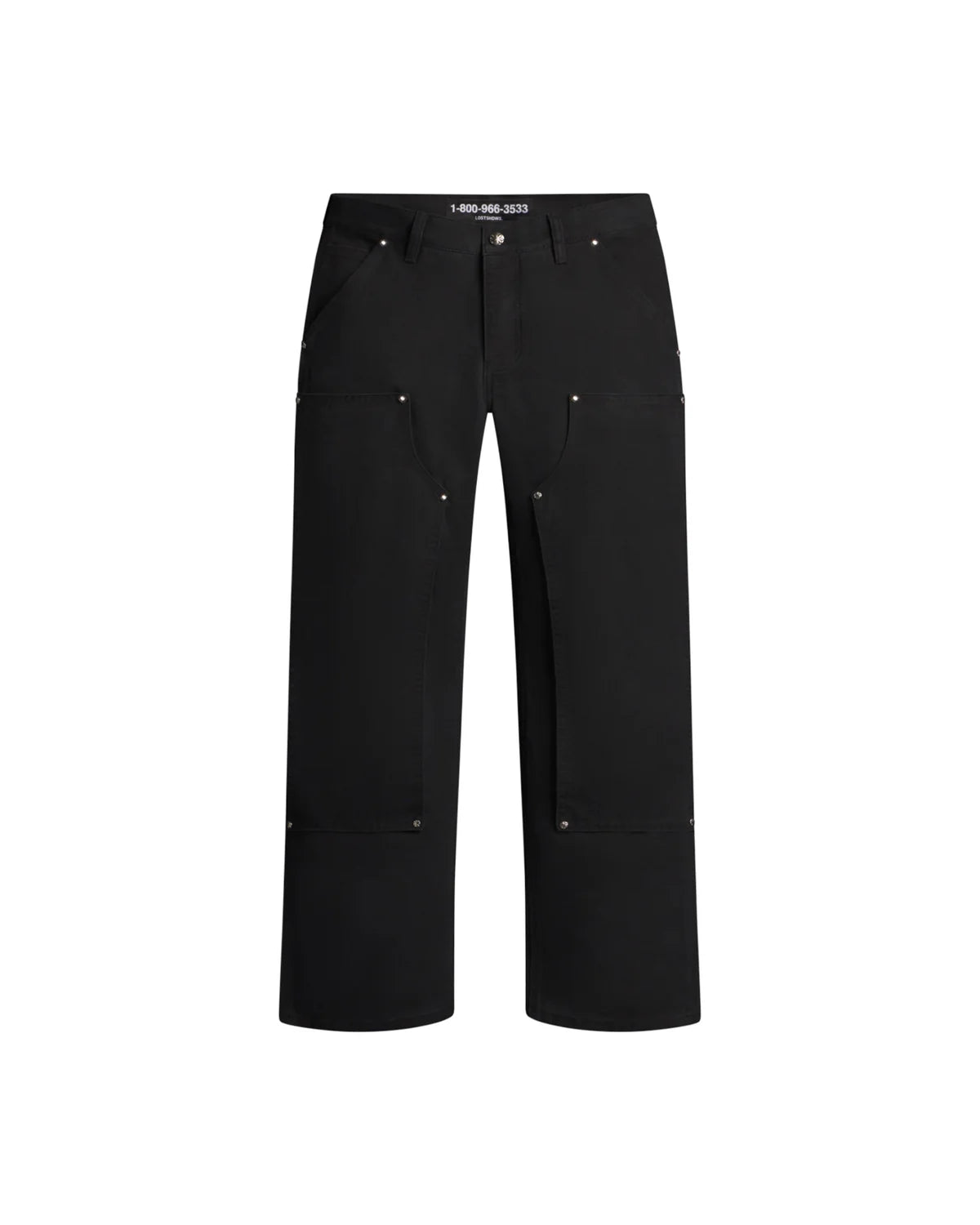 Lost SHDWS "Detachable Double Knee" Oil Black Carpenter Jeans