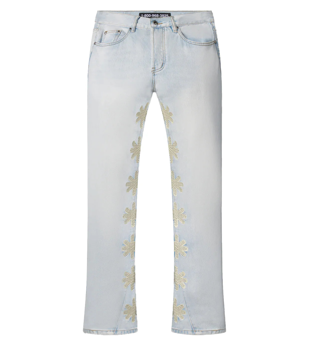 Lost SHDWS Blue/Bone Studded Denim Jeans