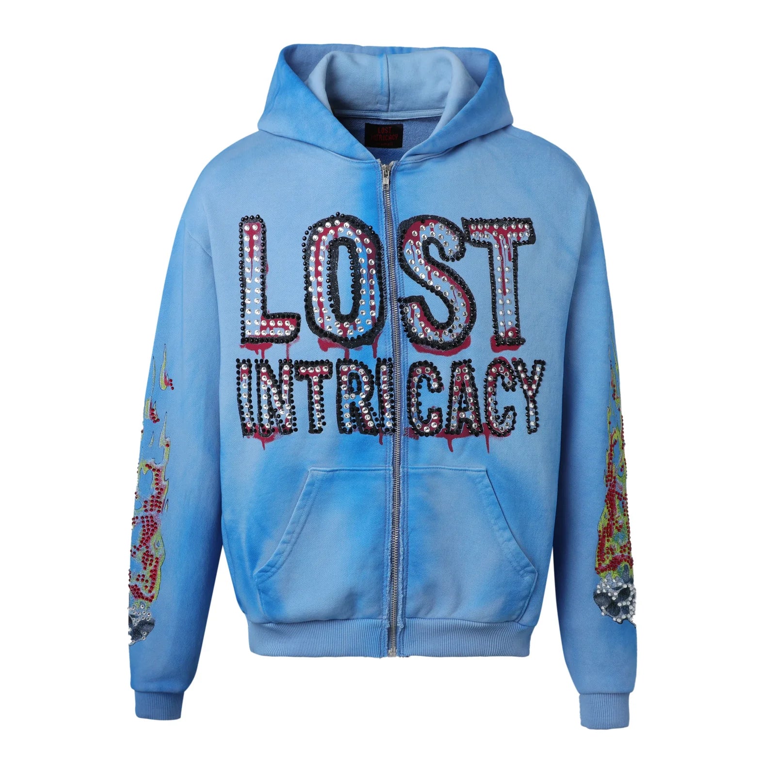 Lost Intricacy "Half Man Half Amazing" Blue Zip-Up Hoodie