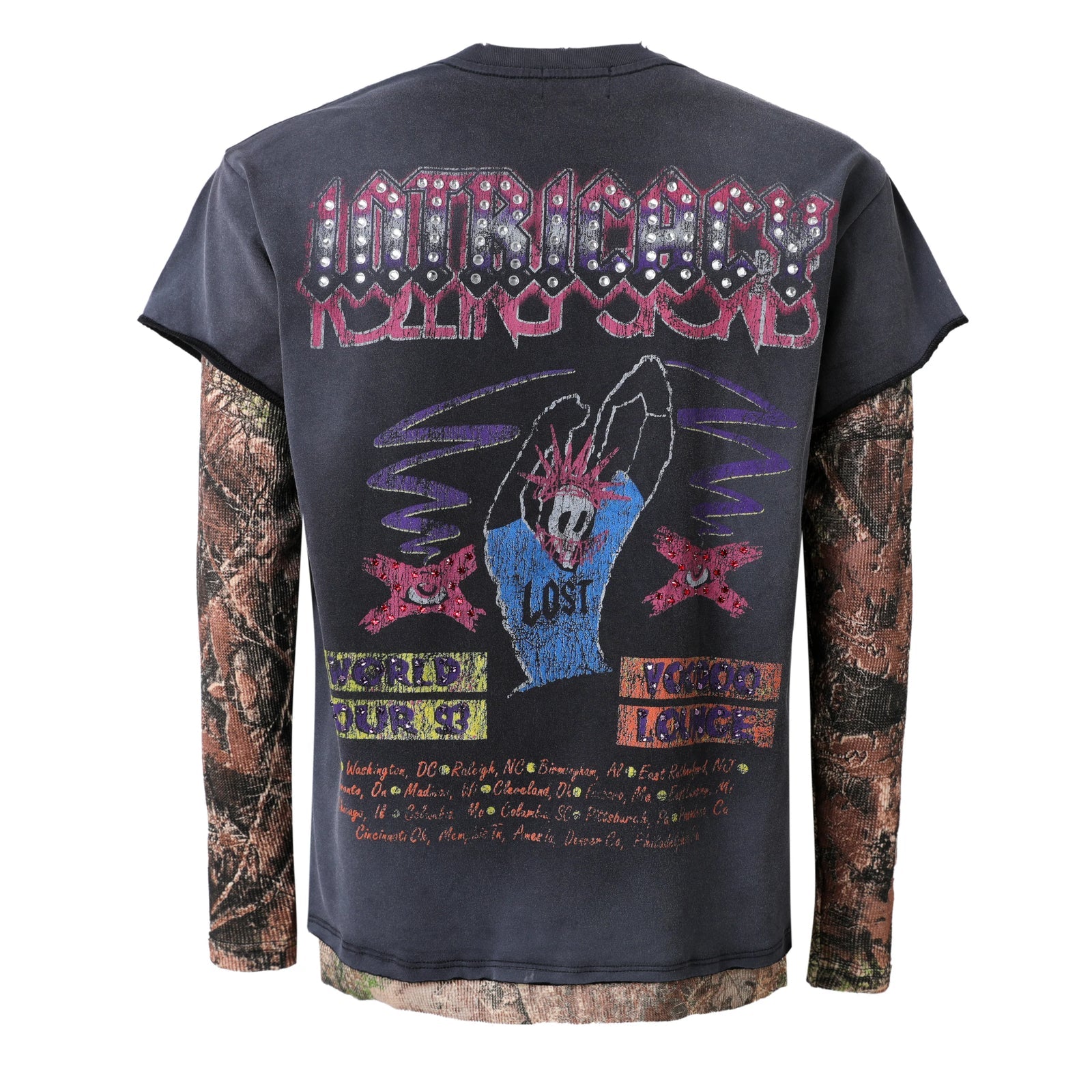 Lost Intricacy "Lost Stone" Black Washed Long Sleeve