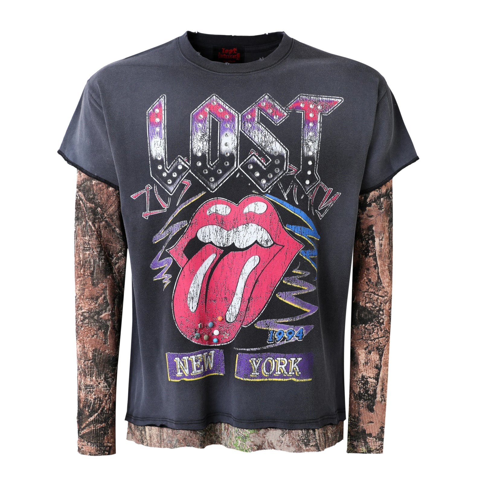 Lost Intricacy "Lost Stone" Black Washed Long Sleeve