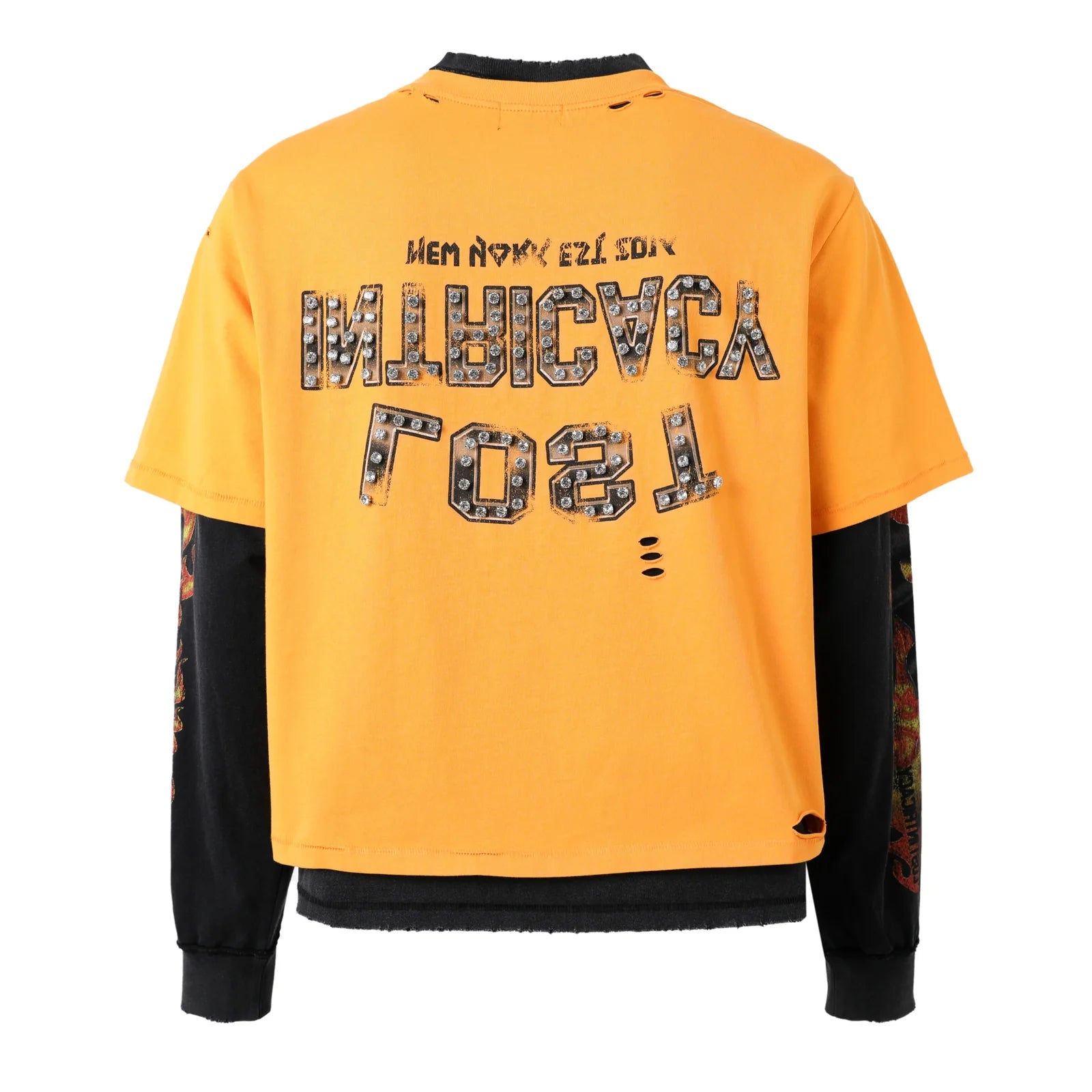 Lost Intricacy "Motors" Yellow Thermal Long Sleeve