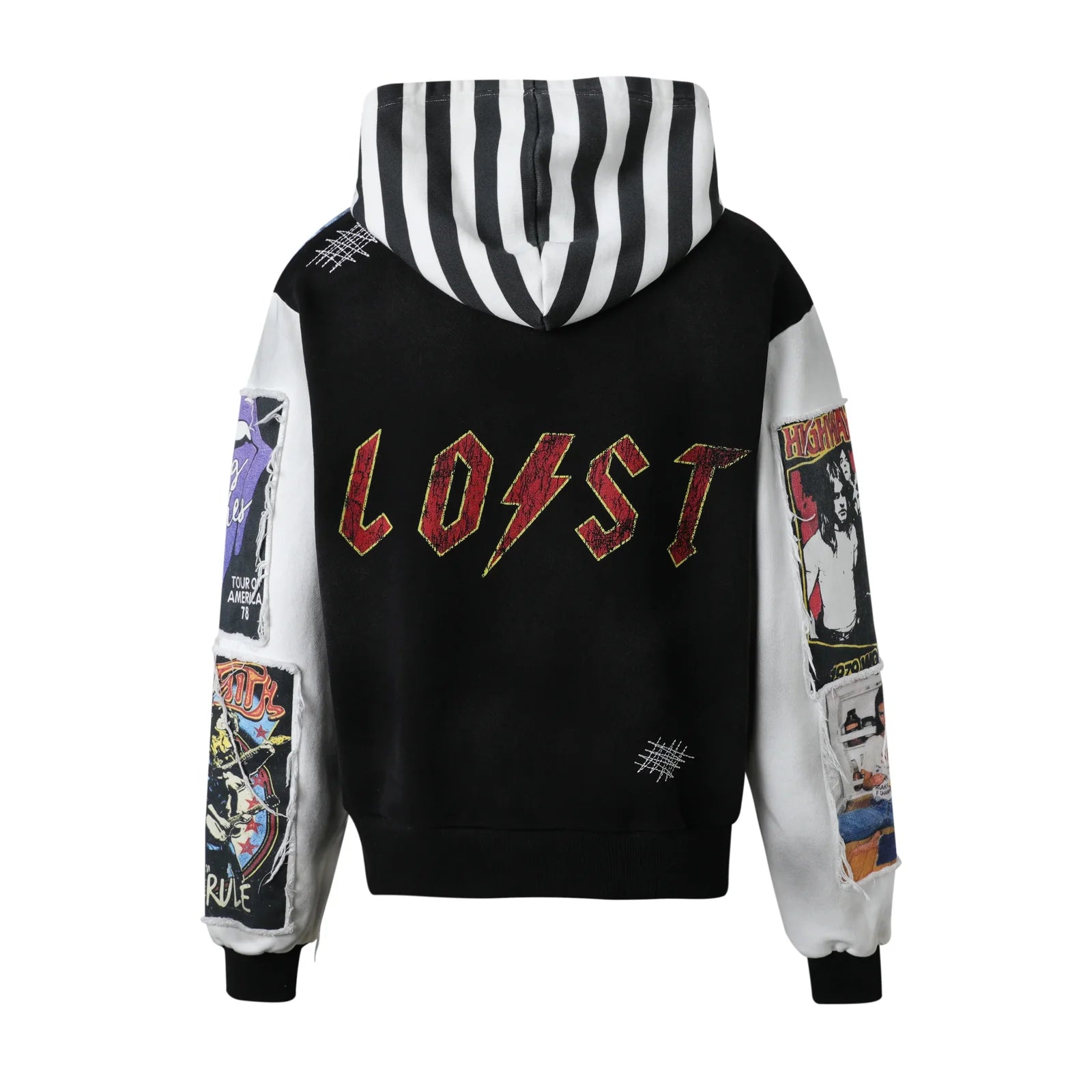 Lost Intricacy "Rockstar Scrapbook" Multi Color Zip-Up Hoodie