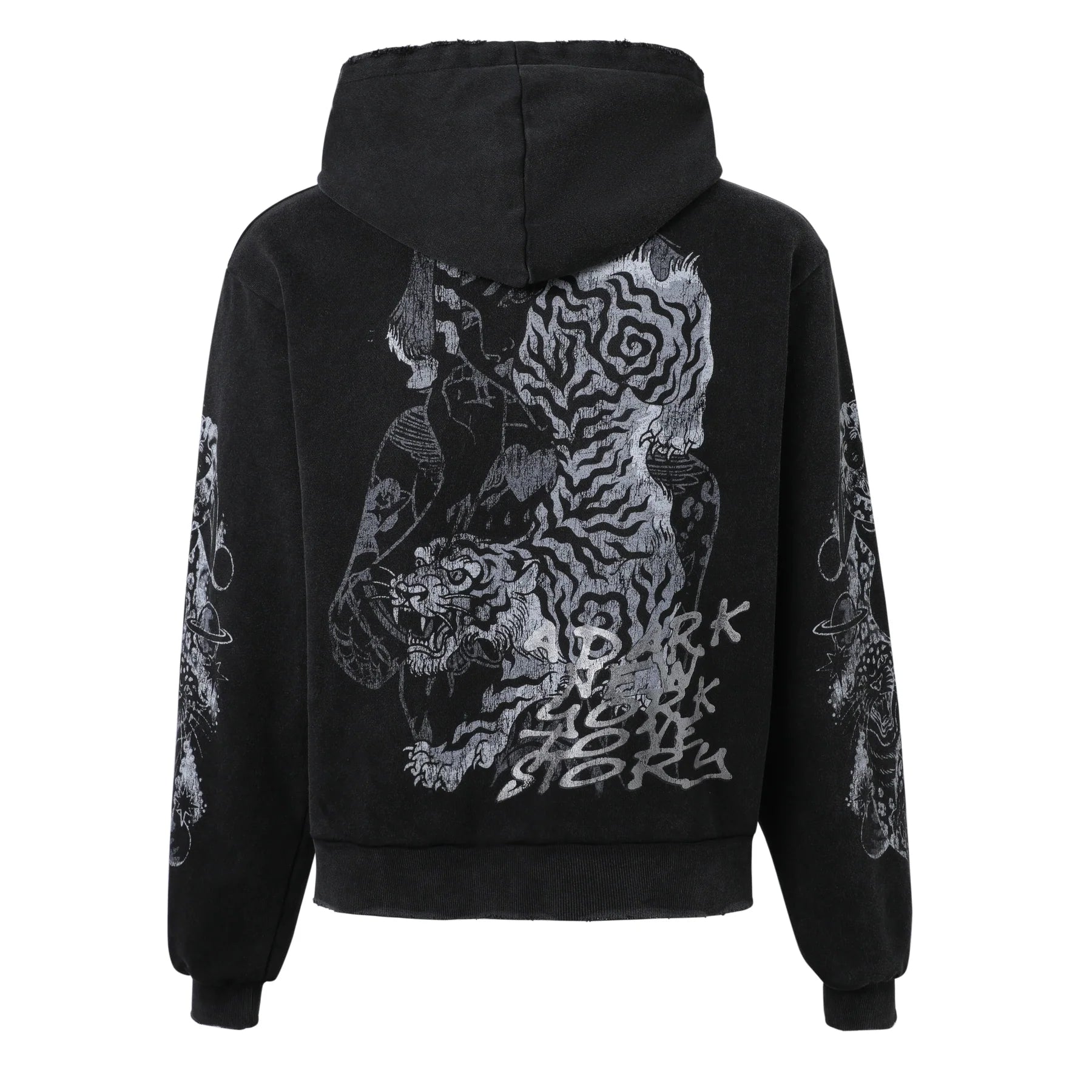 Lost Intricacy "Twin Tiger" Black Zip-Up Hoodie