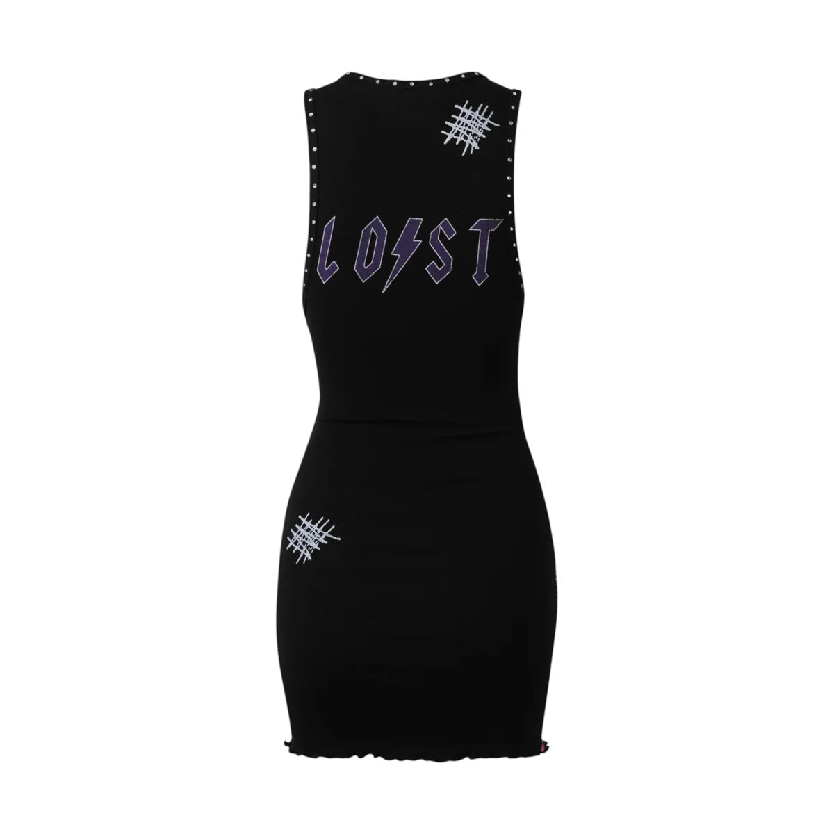 Lost Intricacy "Rebel Muse" Black & Pink Dress