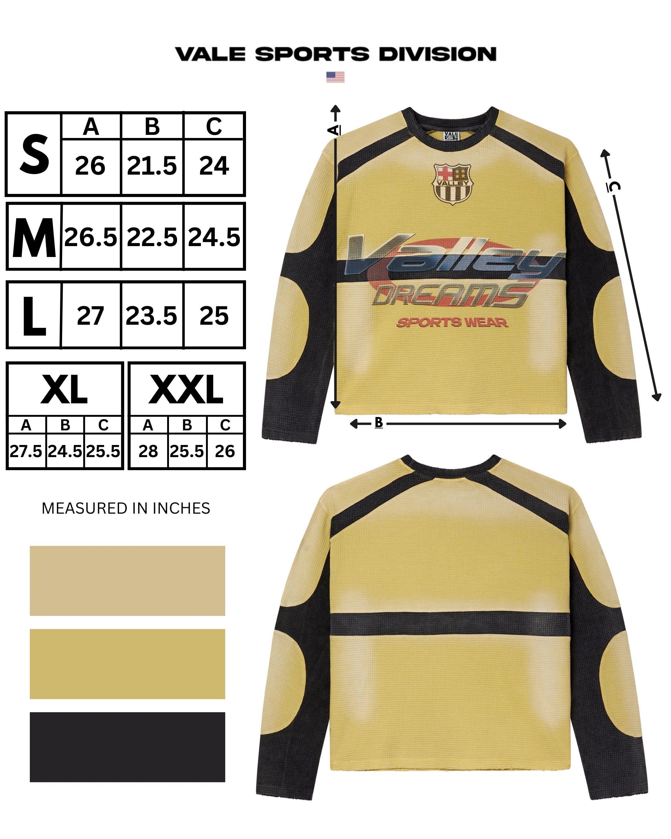 Vale "Motocroxxx" Yellow Thermal Long Sleeve