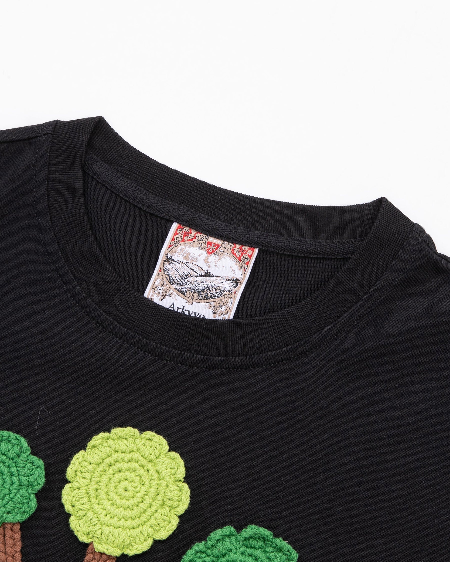 Arkyve "Crotchet Tree Patch" Black T-Shirt