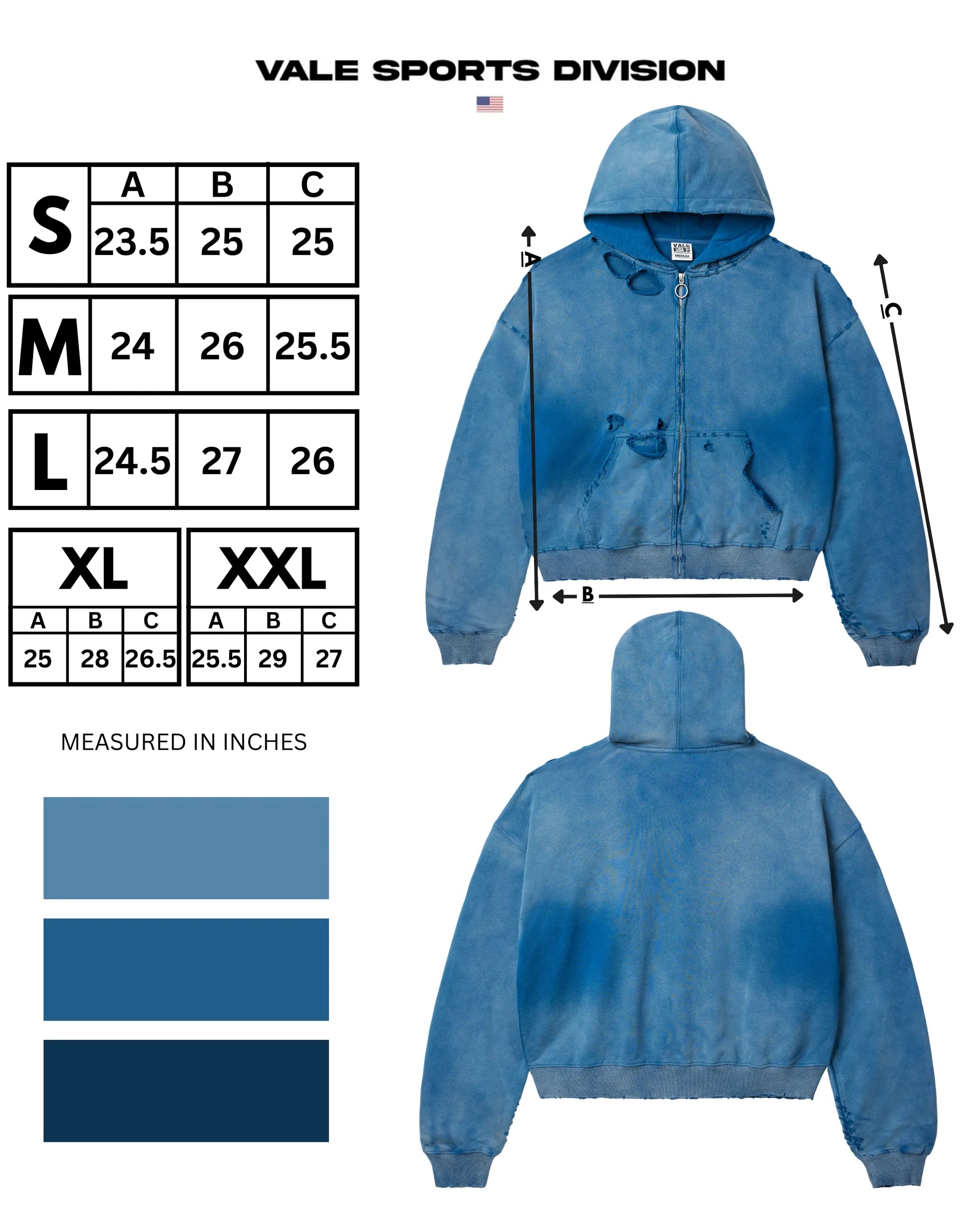 Vale "Ocean Destroyer" Zip-Up Hoodie