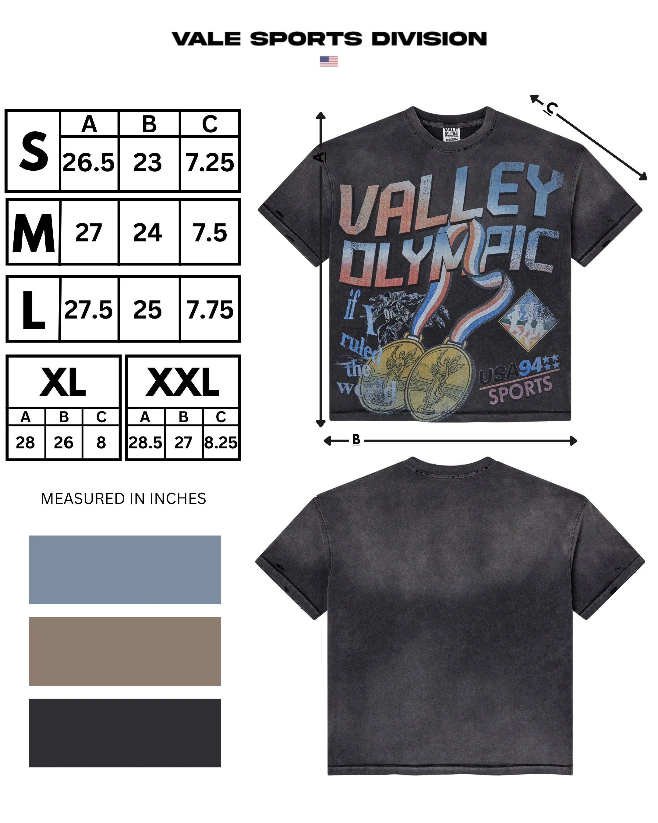 Vale "Olympia" Black T-Shirt