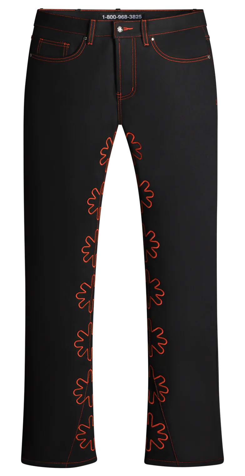 Lost SHDWS Black/Red Outline Denim