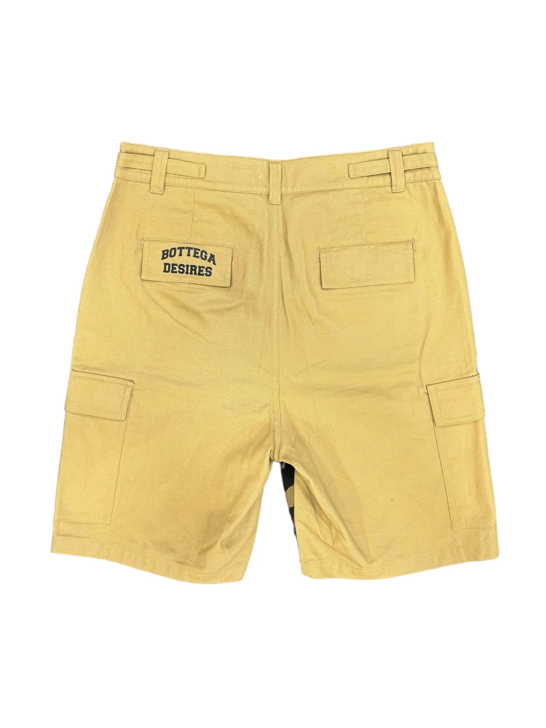 Bottega Desires Cargo Camo Shorts