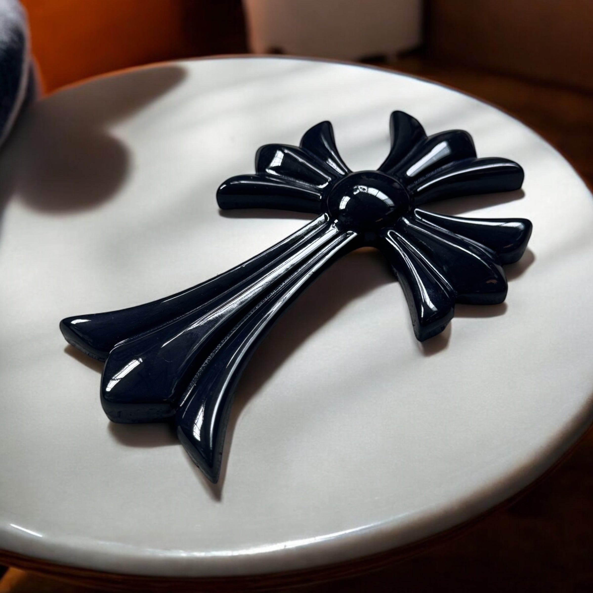 Brandon Thompson Ceramic Chrome Hearts Cross (Black)