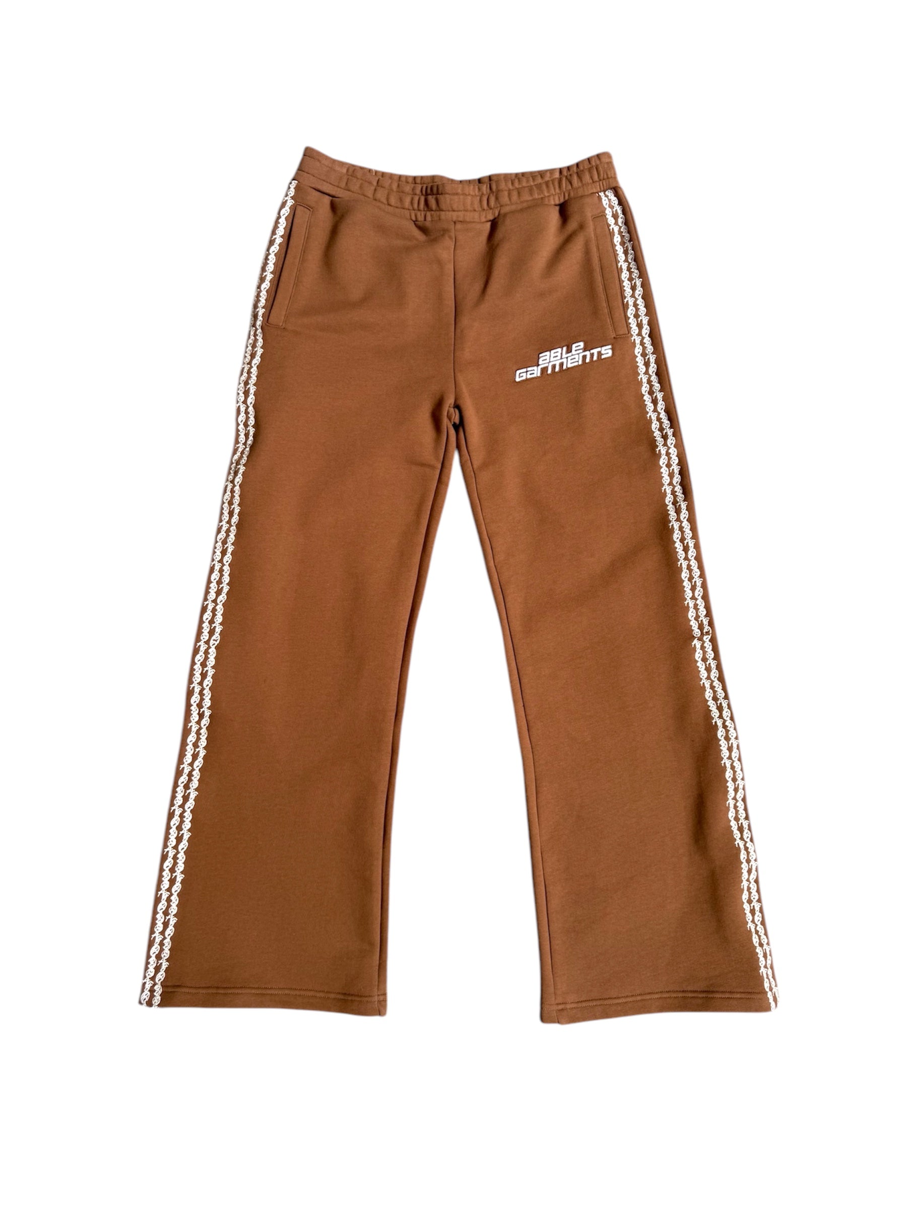 Able Garments "Chain Link"  Sweatpants (Brown)