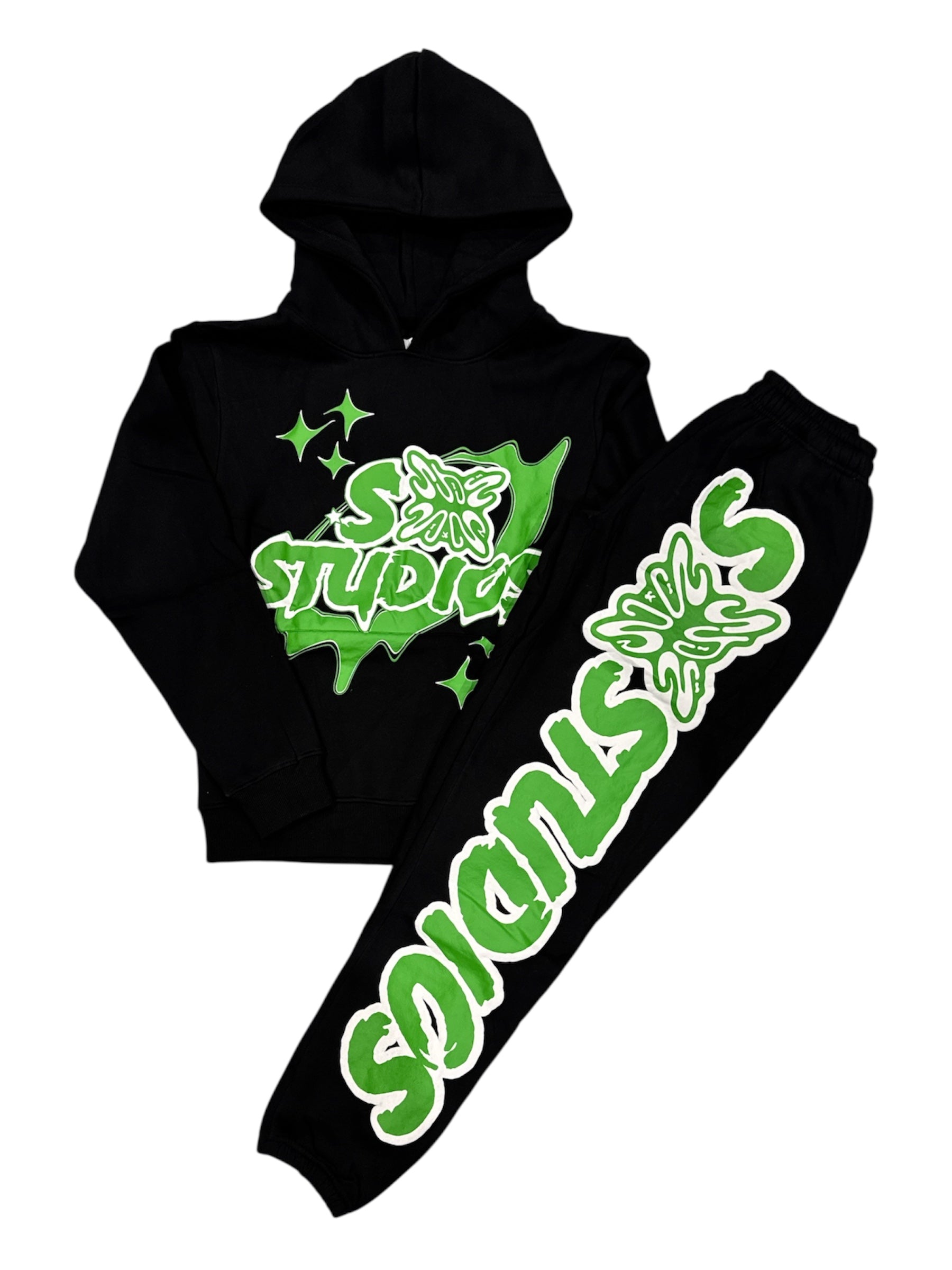 SB Studios Stain Bandz Black/Green Sweatsuit