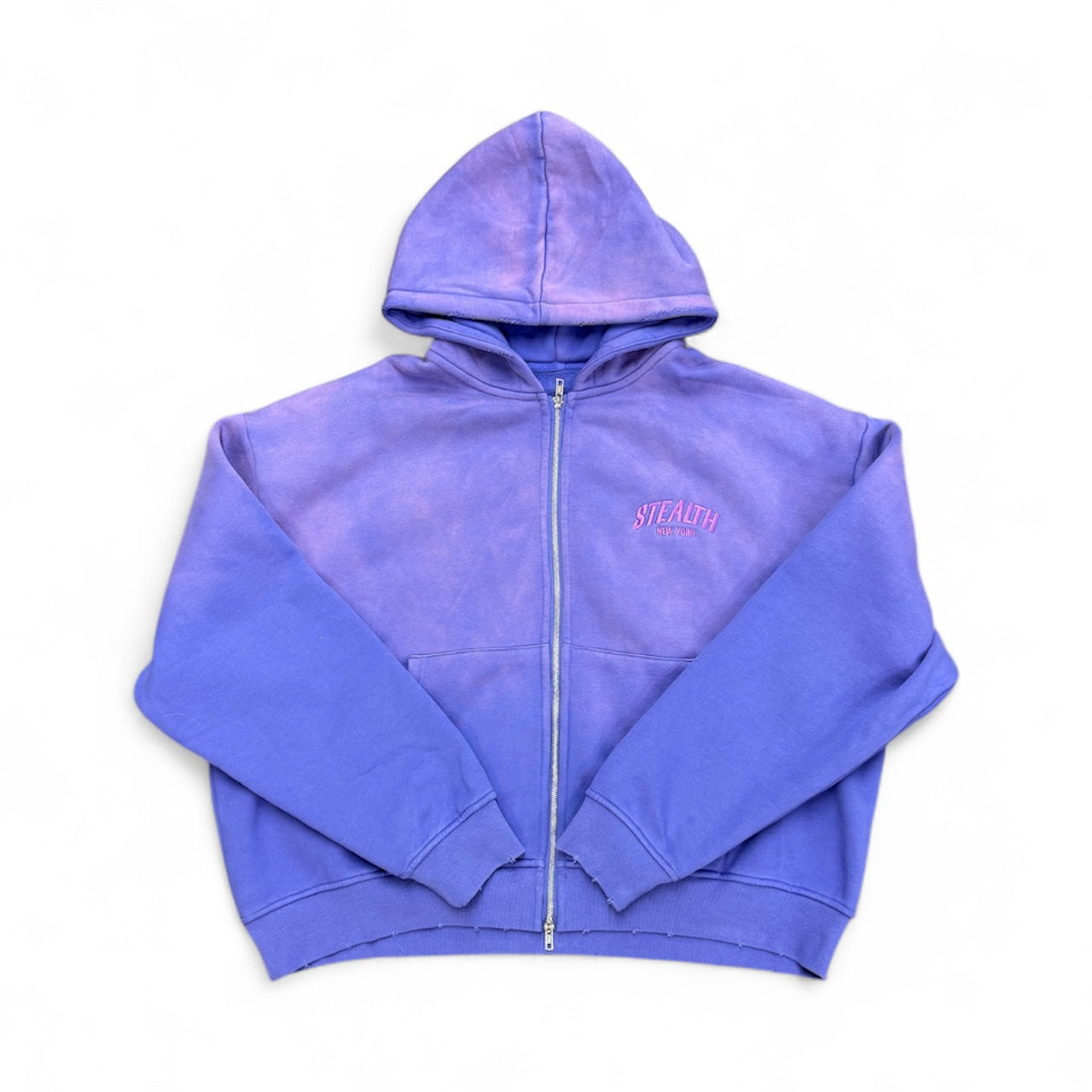 Stealth "Lavender Haze" Purple Distressed Zip-Up Hoodie