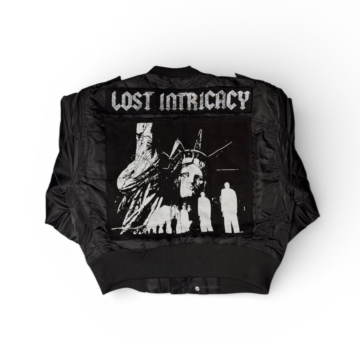 Lost Intricacy "Rainbow Stone" Black Bomber Jacket