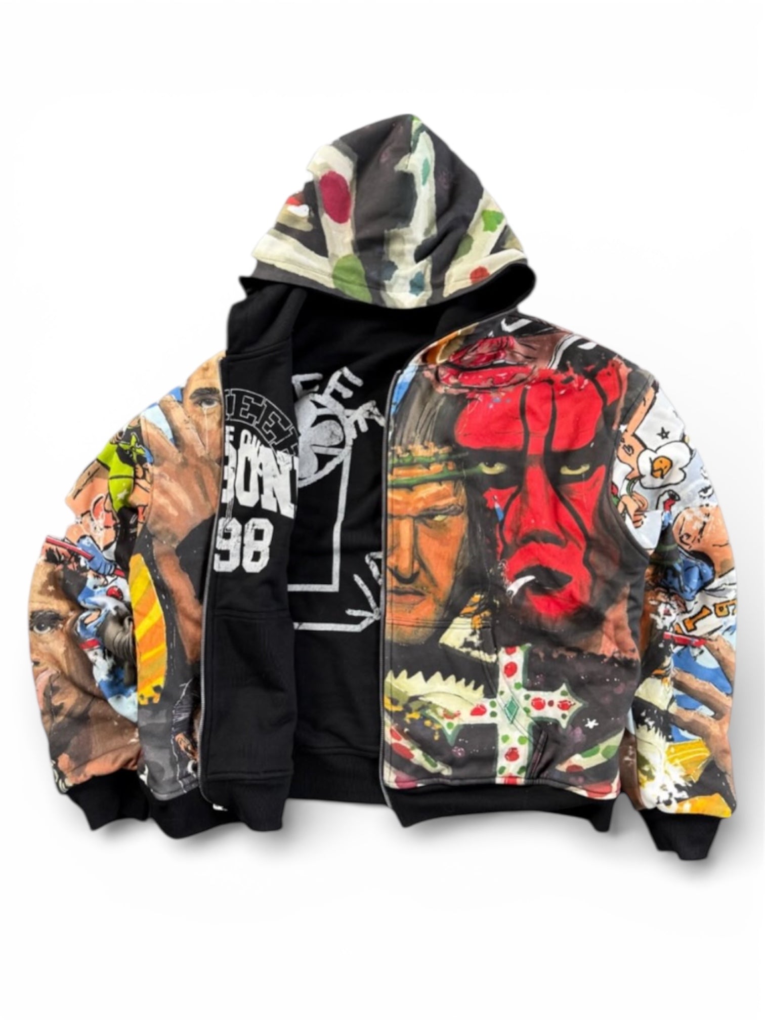 Vxmeee Reversible Black Zip-Up Hoodie