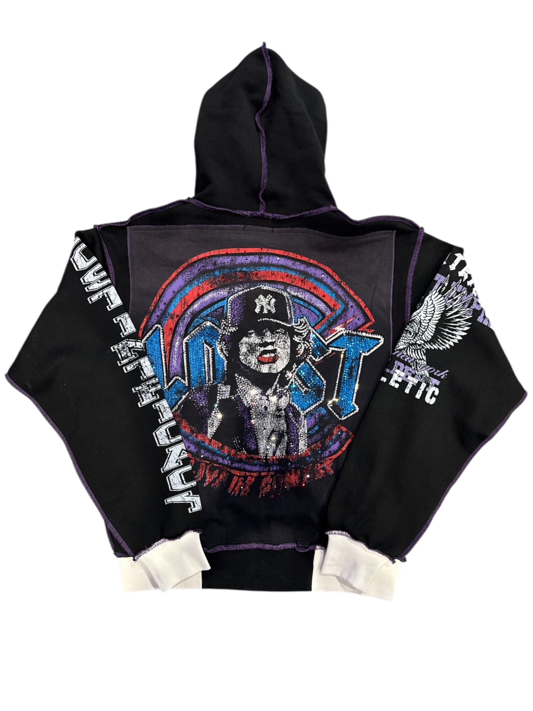 Lost Intricacy "In Concert" Rhinestone Zip-Up Hoodie