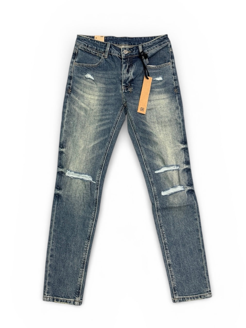 KSUBI Washed Navy Distress Jeans