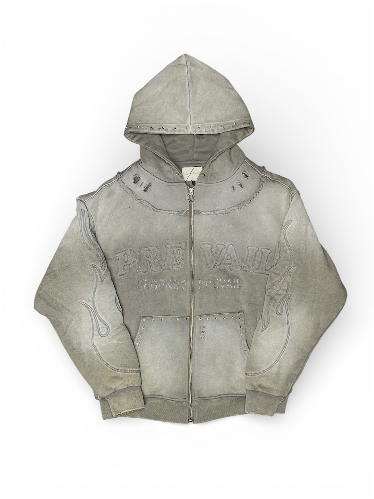 Legends Prevail "Grey" Zip-Up Hoodie